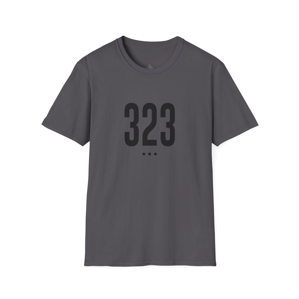 323 Black Logo Front T-Shirt