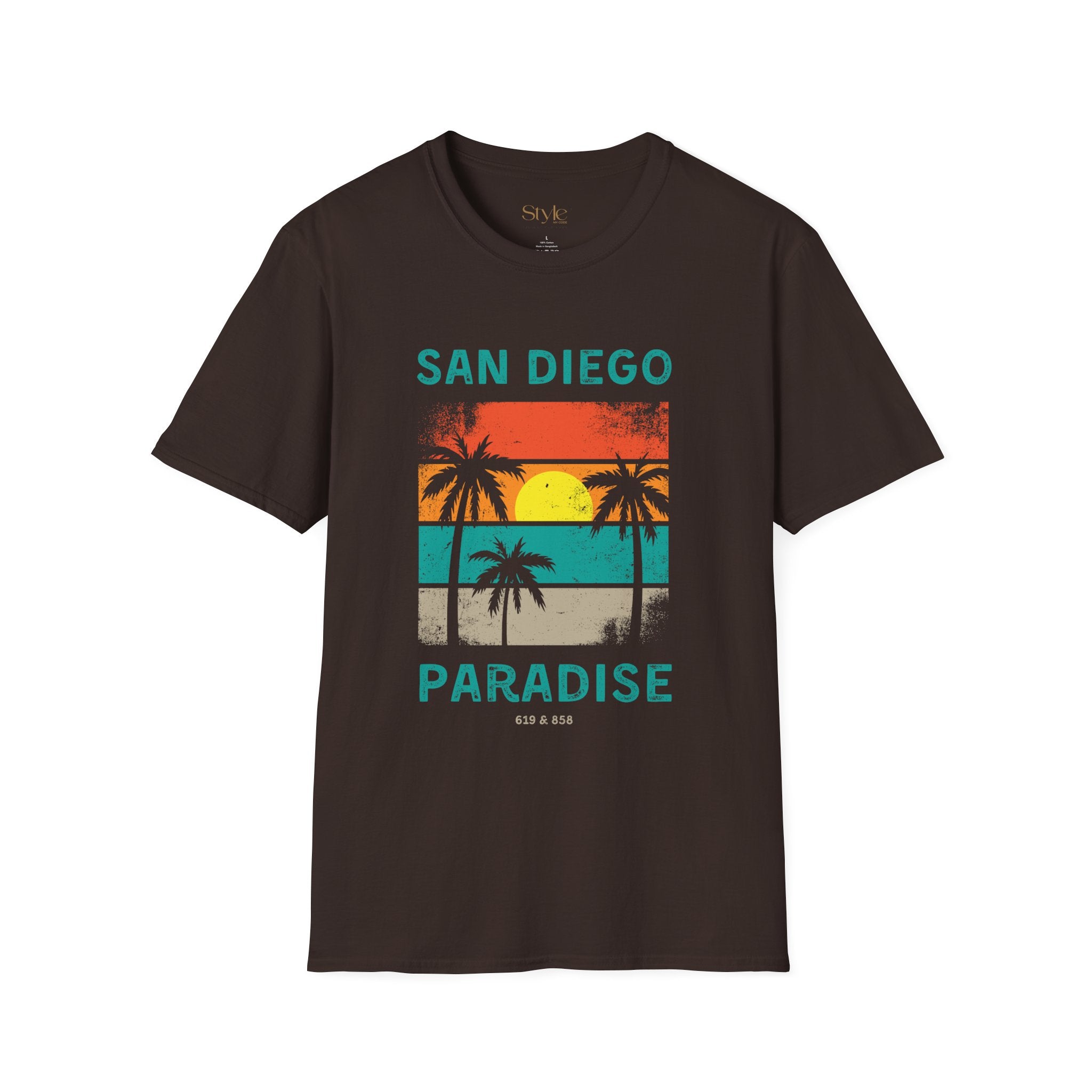 San Diego Paradise Unisex Softstyle T-Shirt, Summer Vibe Tee, Beach Lover Gift, Vacation Apparel, Casual Wear, Travel T-Shirt