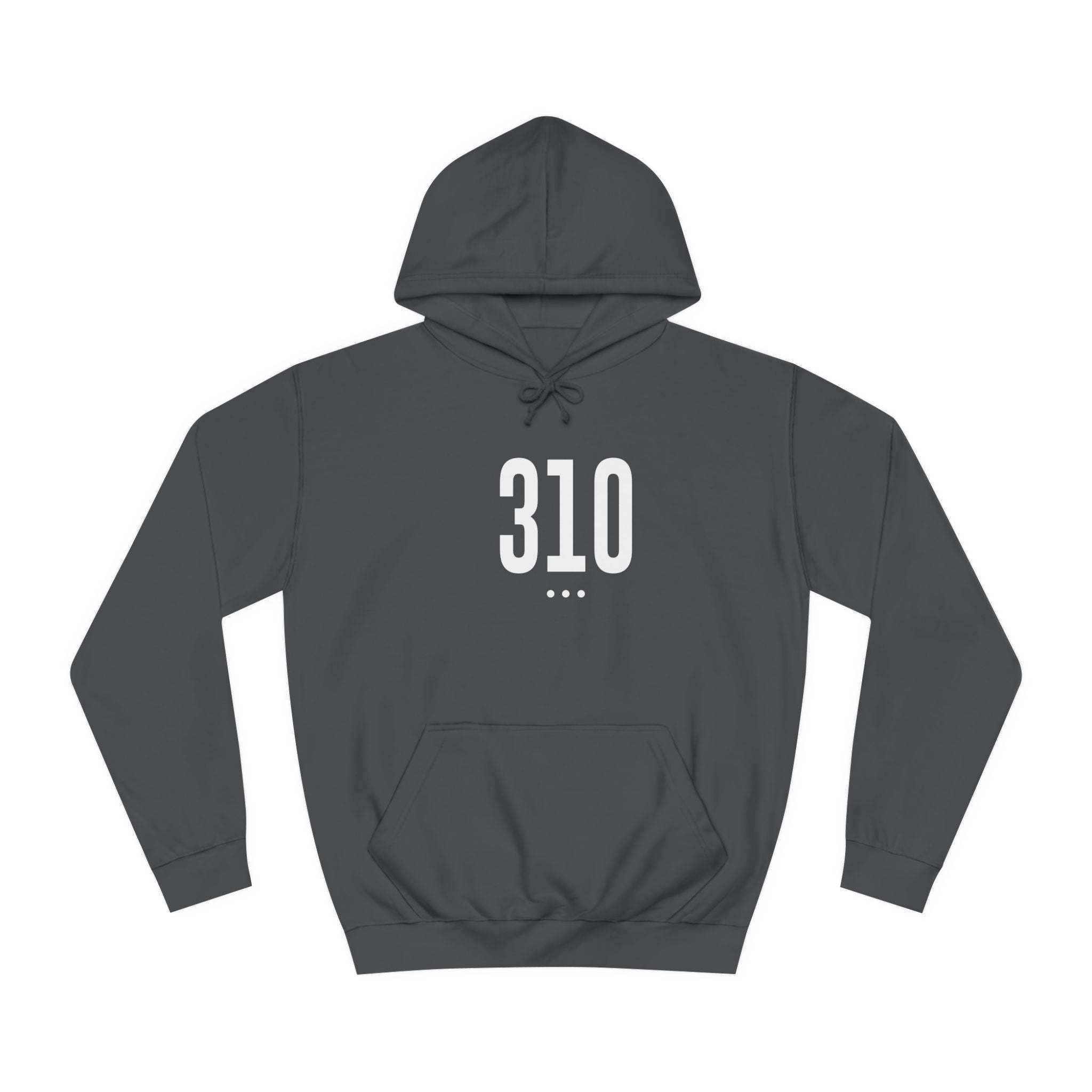 310 White Logo Front Unisex College Hoodie