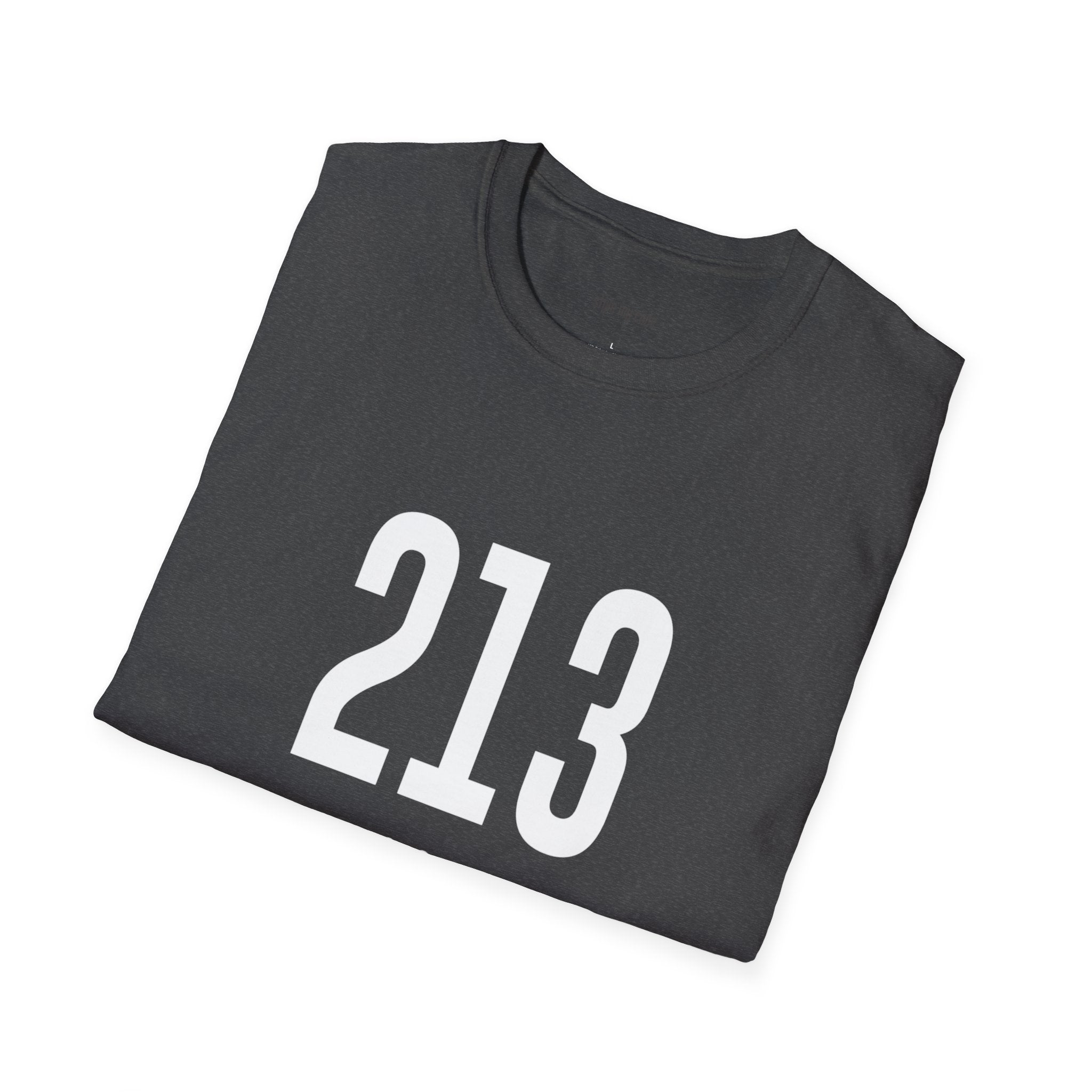 213 White Logo Front Unisex Softstyle T-Shirt