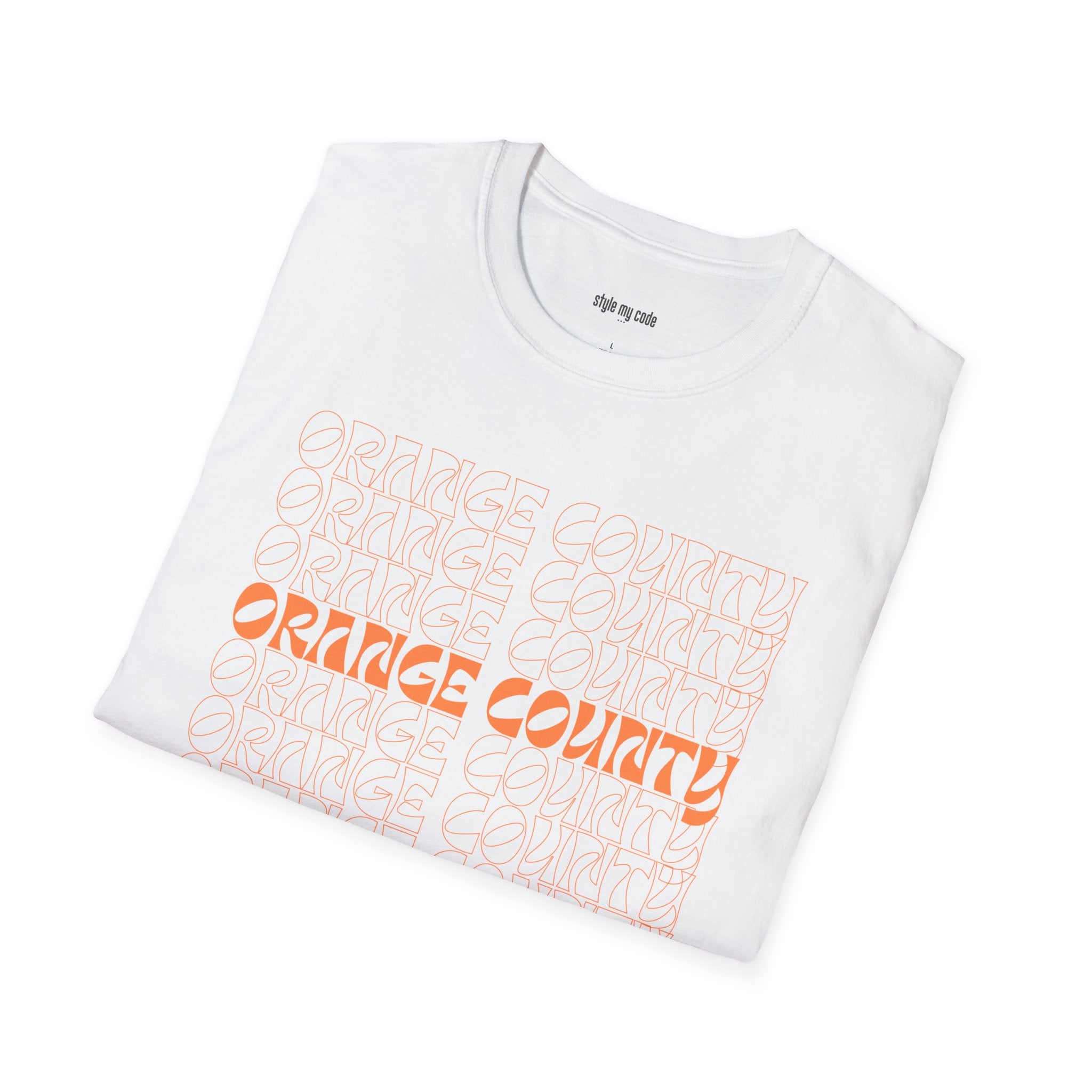 Unisex Softstyle T-Shirt - Retro Orange County Graphic Tee