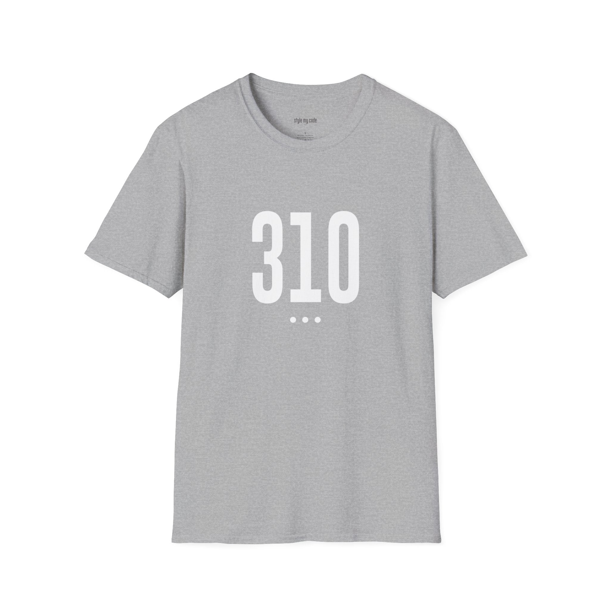 310 White Logo Front Unisex Softstyle T-Shirt