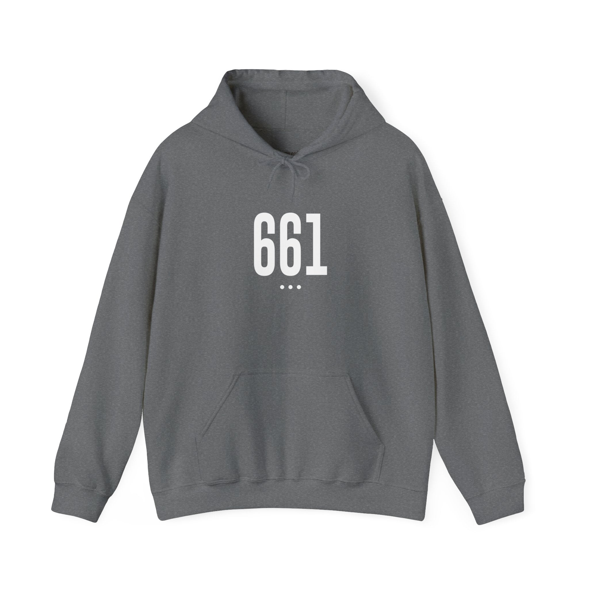 661 White Logo Front Hoodie