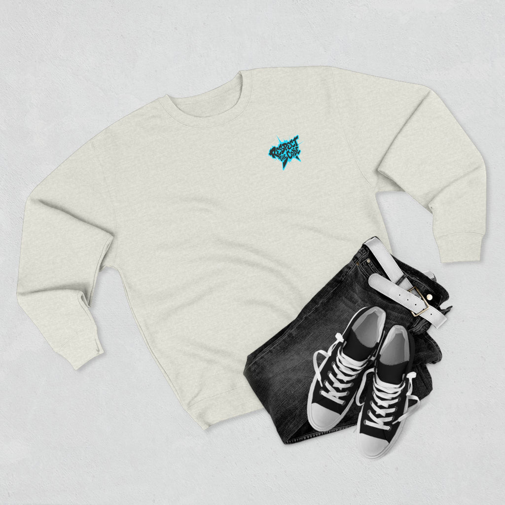 "Respect the Code" Crewneck Sweatshirt — Streetwear Graphic Pullover