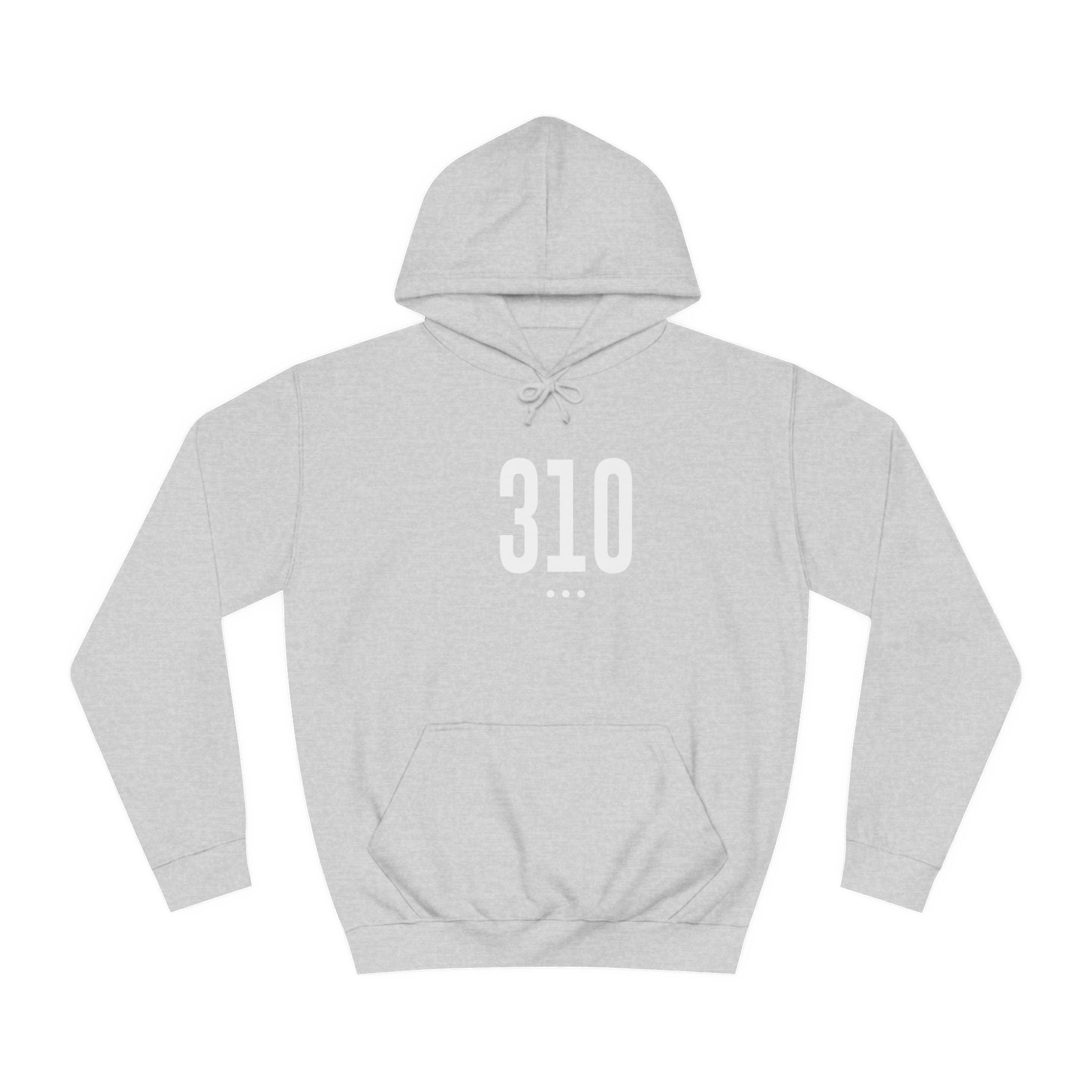 310 White Logo Front Unisex College Hoodie