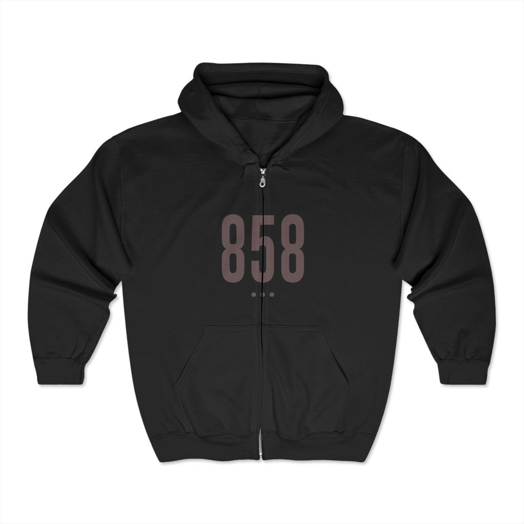 858 Logo Front Zip Hoodie