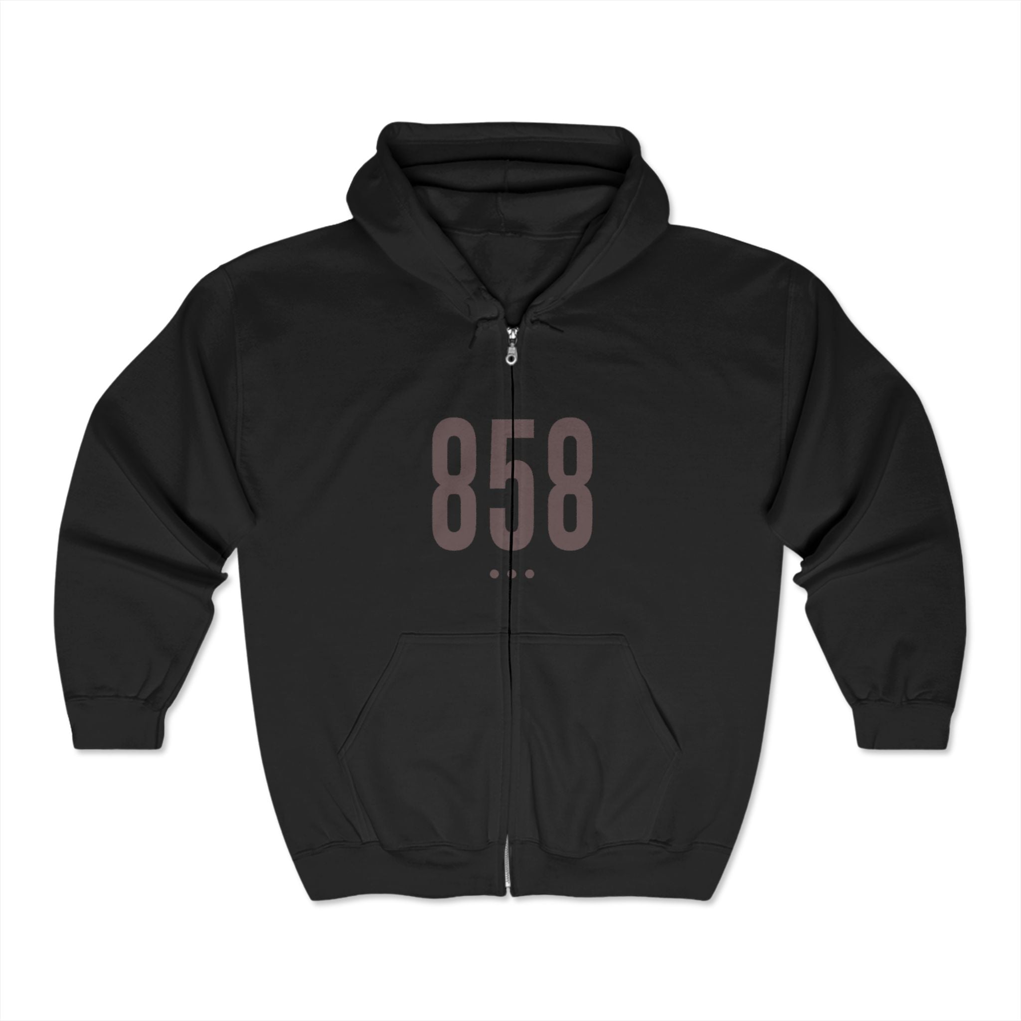858 Logo Front Zip Hoodie