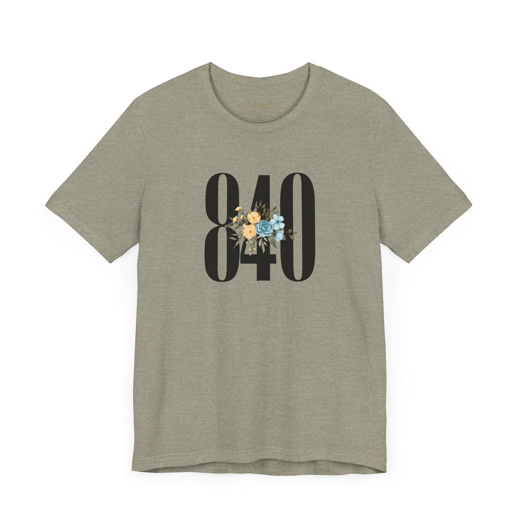 Floral 840 Unisex Tee - Casual, Gift, Birthday, Floral Design, Vintage Style