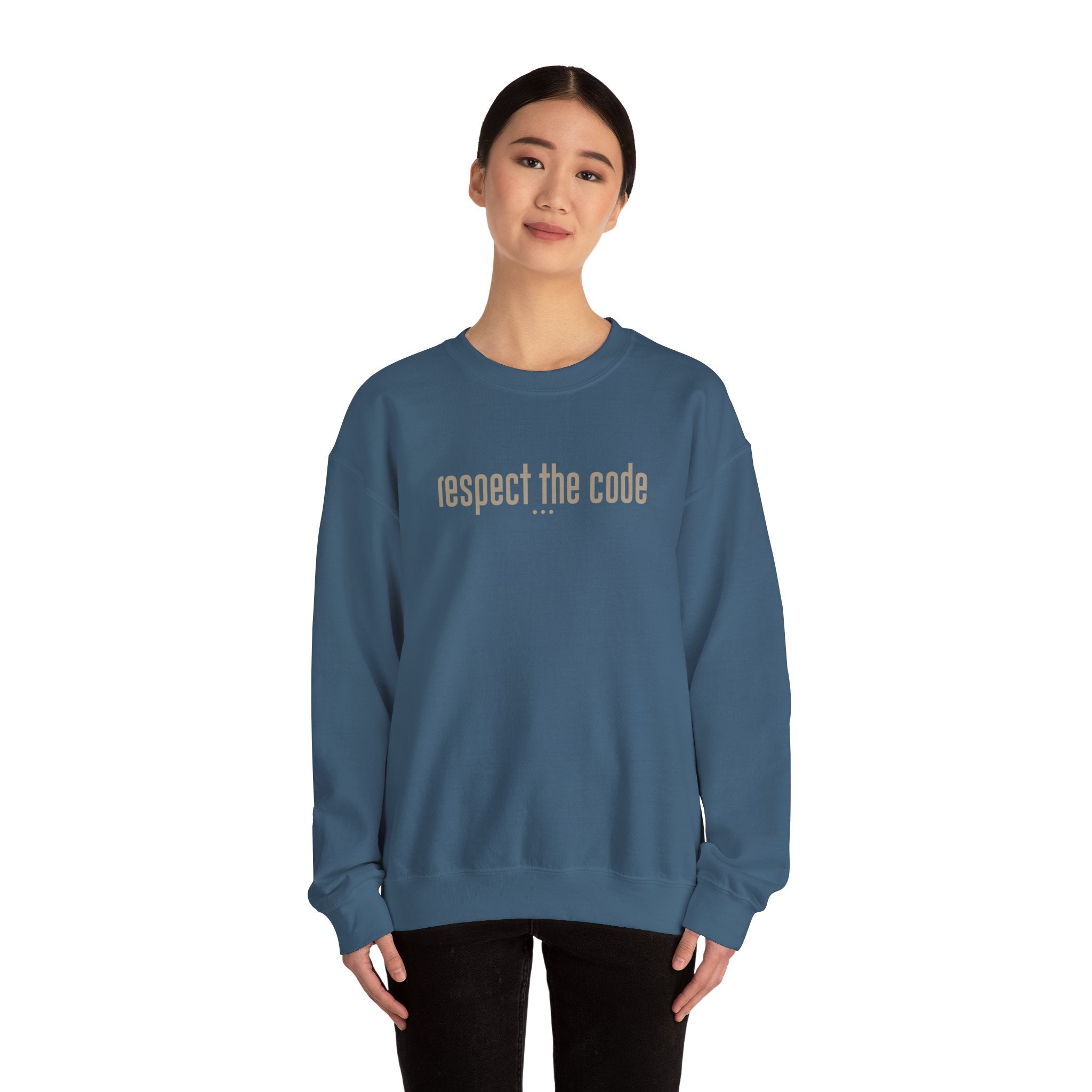 Tan "Respect the Code"  Crewneck Sweatshirt