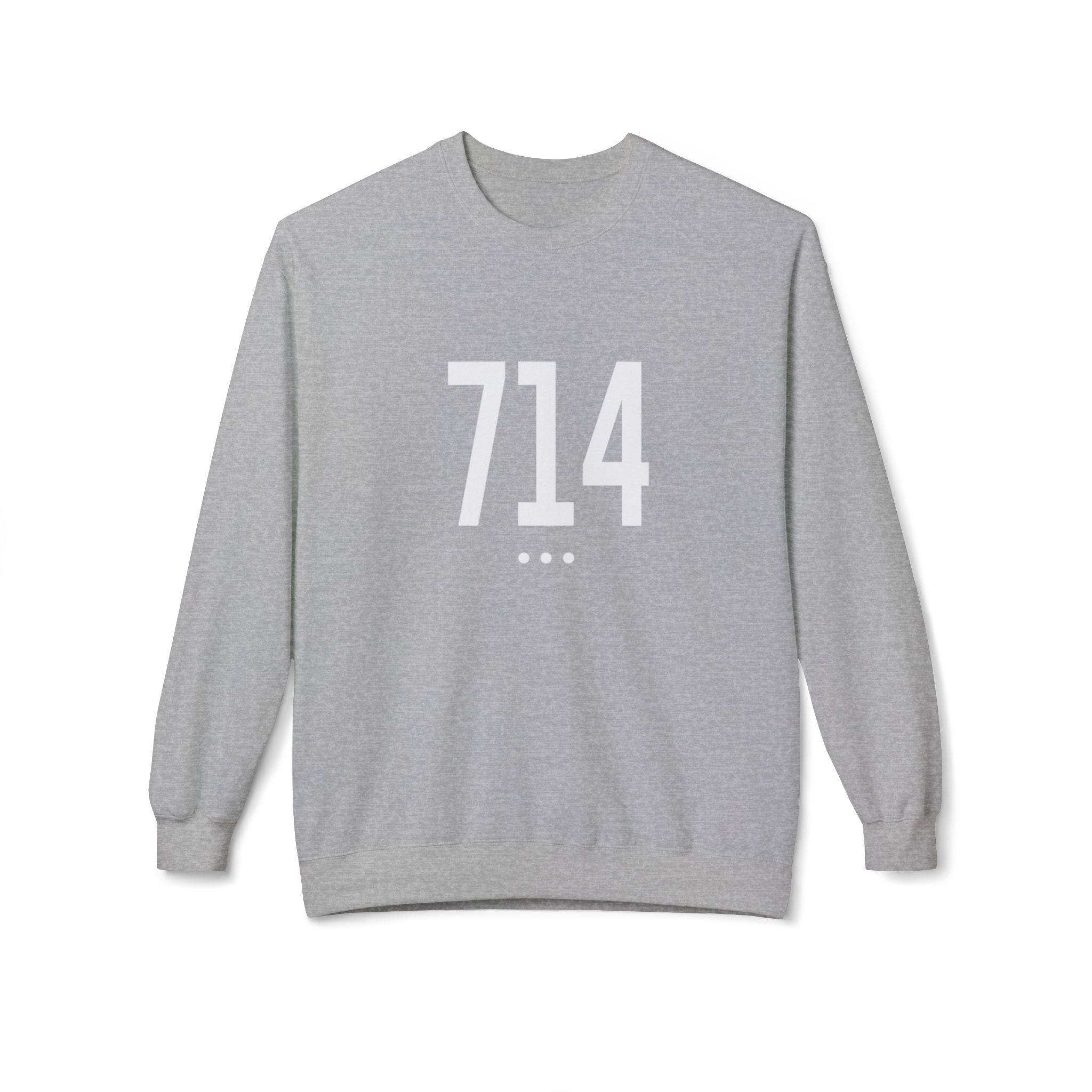 714 White Logo Front Sweatshirt
