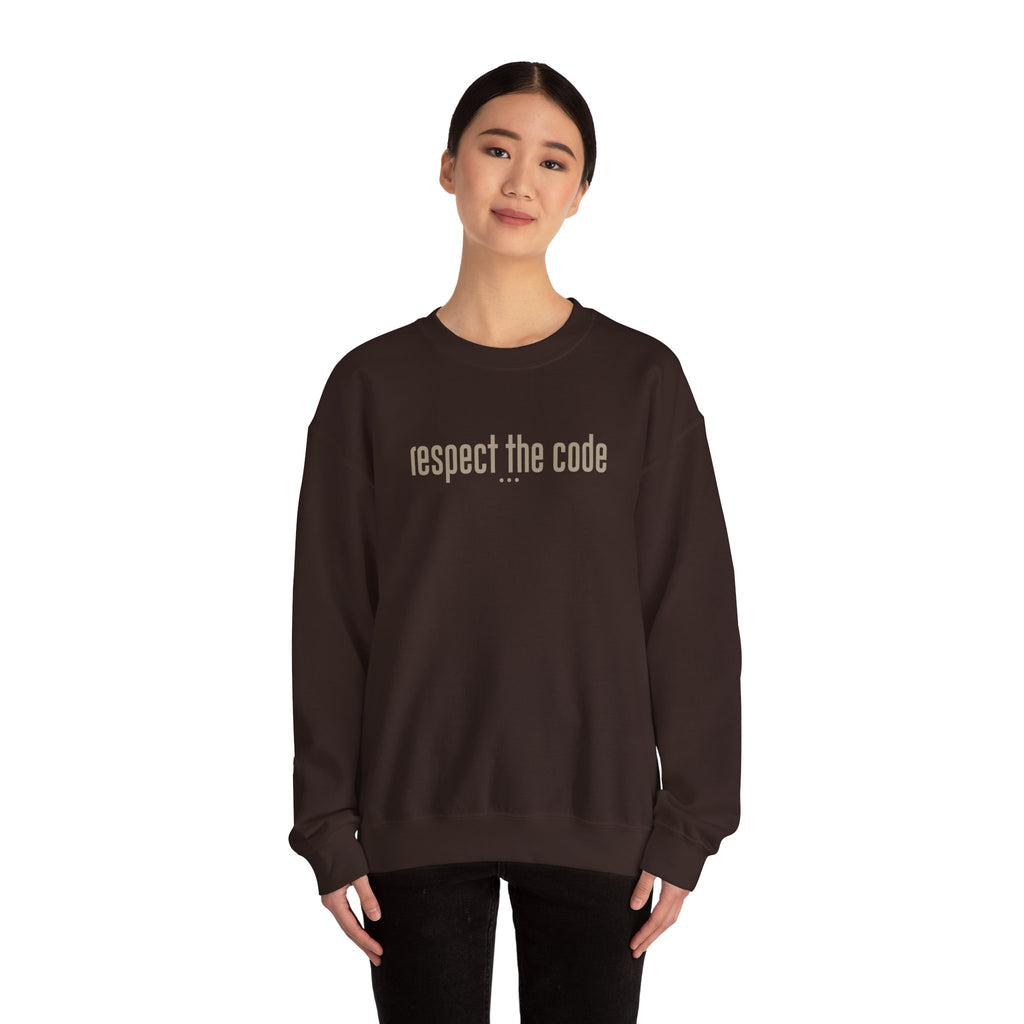 Tan "Respect the Code"  Crewneck Sweatshirt