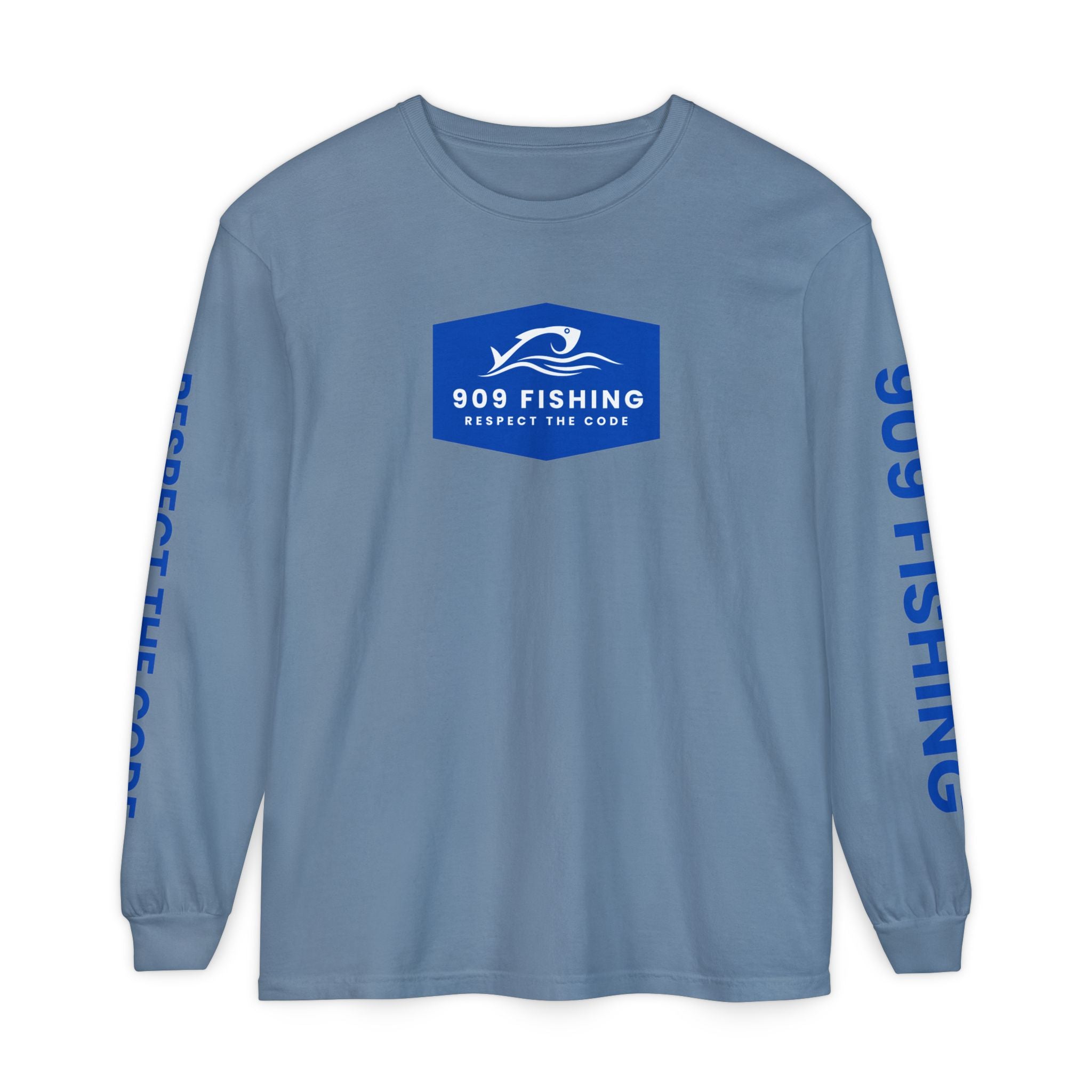 909 Fishing Long Sleeve T-Shirt - Unisex Garment-Dyed Apparel, Outdoorsy Gift, Cool Fishing Tee, Respect the Code, Casual Wear, Fishing [...]