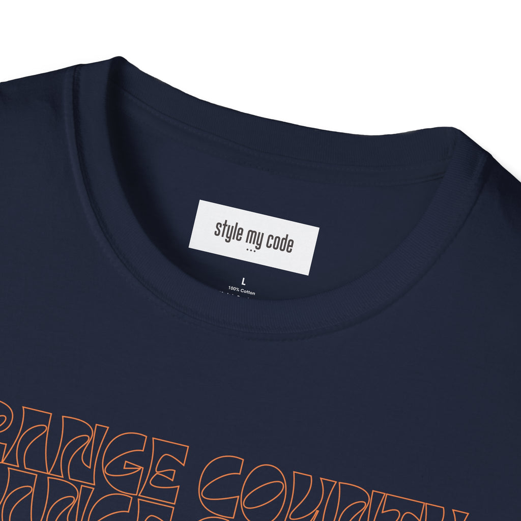 Unisex Softstyle T-Shirt - Retro Orange County Graphic Tee
