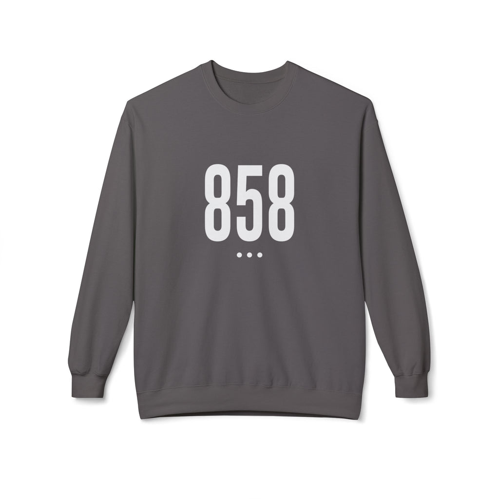858 White Logo Front Crewneck Sweatshirt