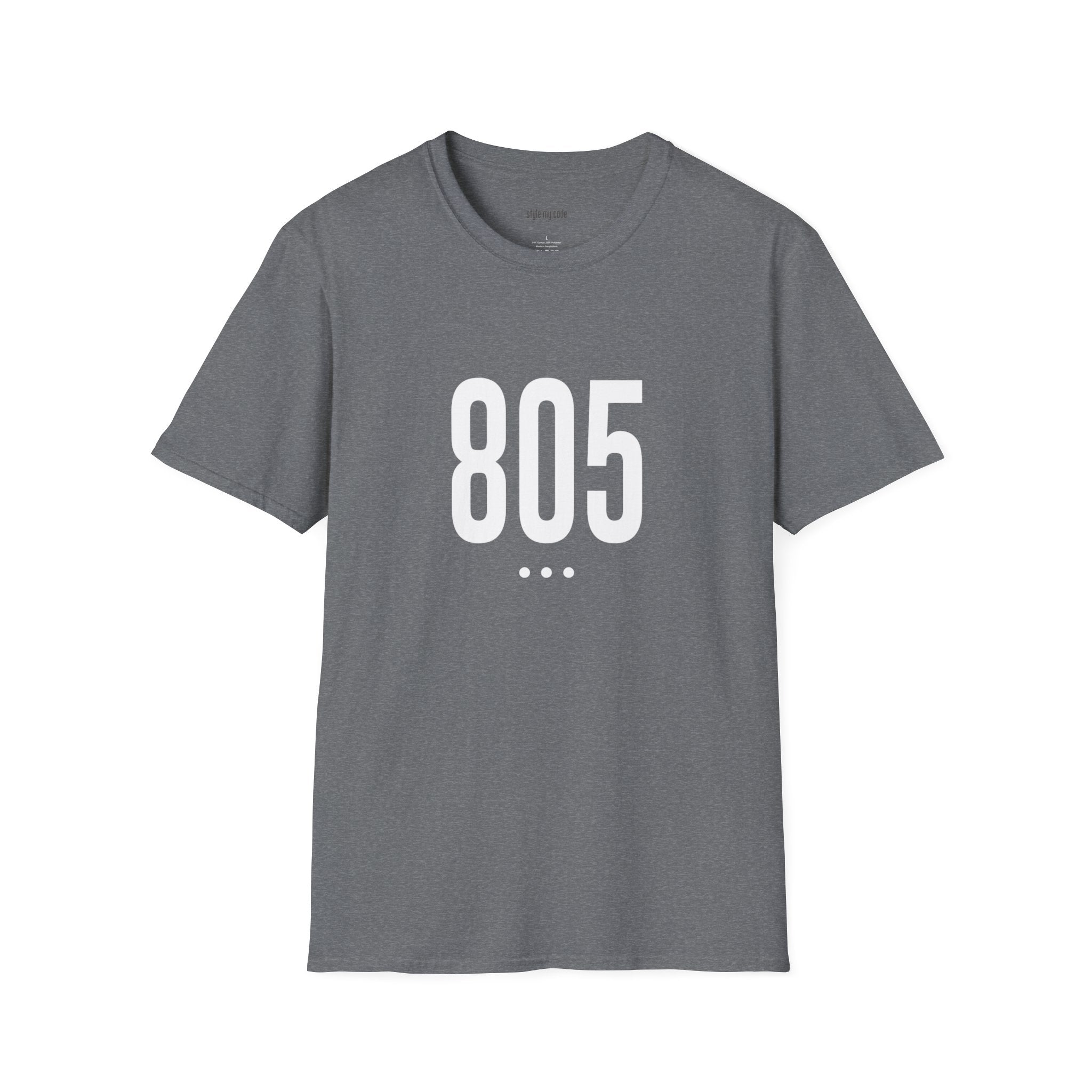 805 White Logo Front Unisex Soft-style T-Shirt