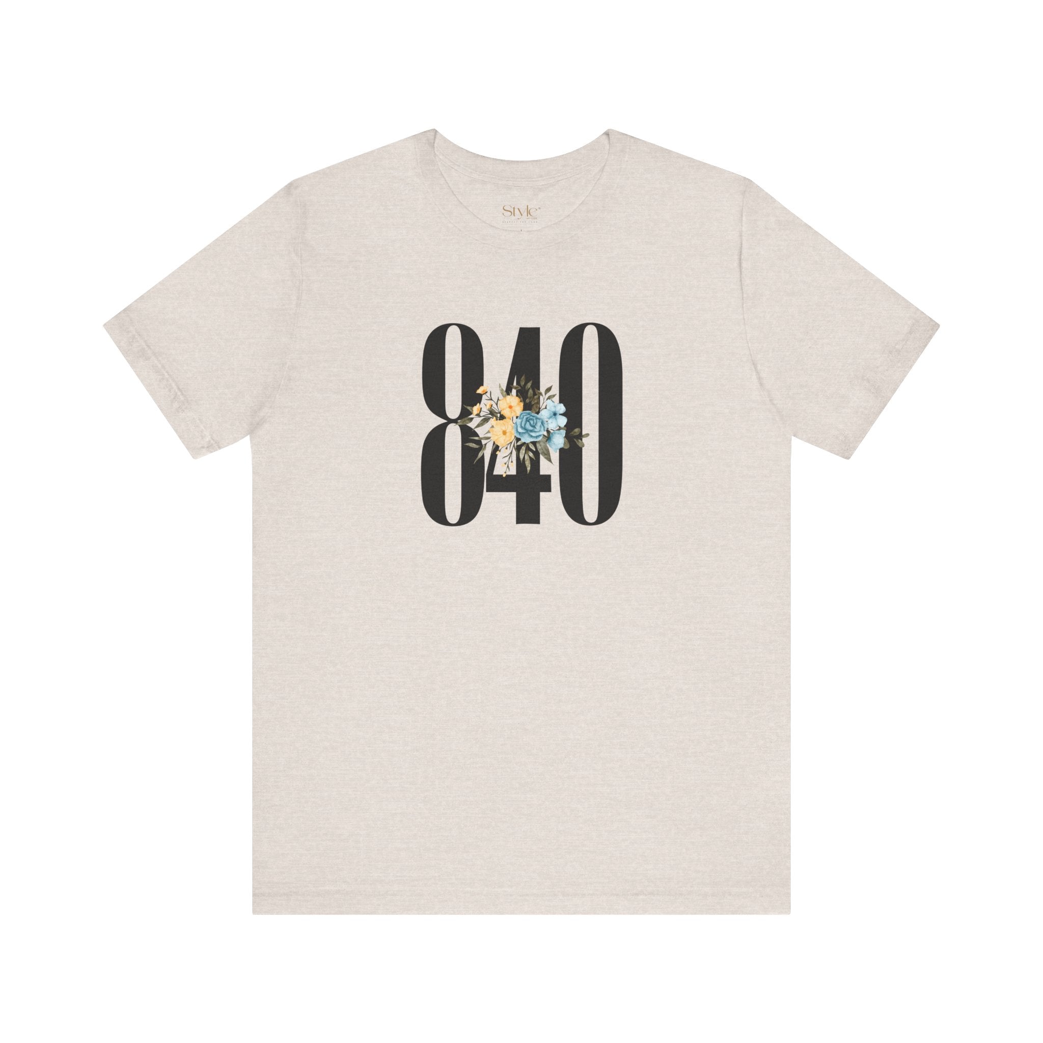Floral 840 Unisex Tee - Casual, Gift, Birthday, Floral Design, Vintage Style