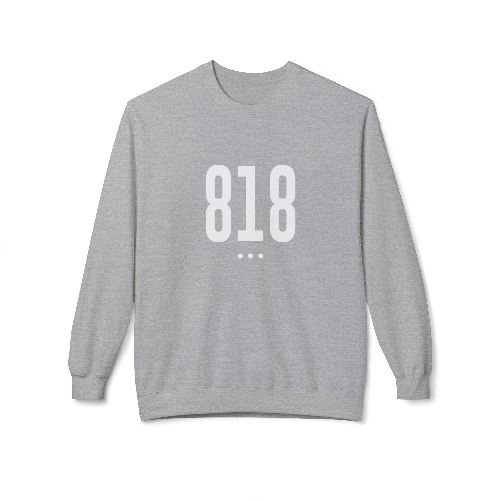 818 White Logo Front Crewneck Sweatshirt