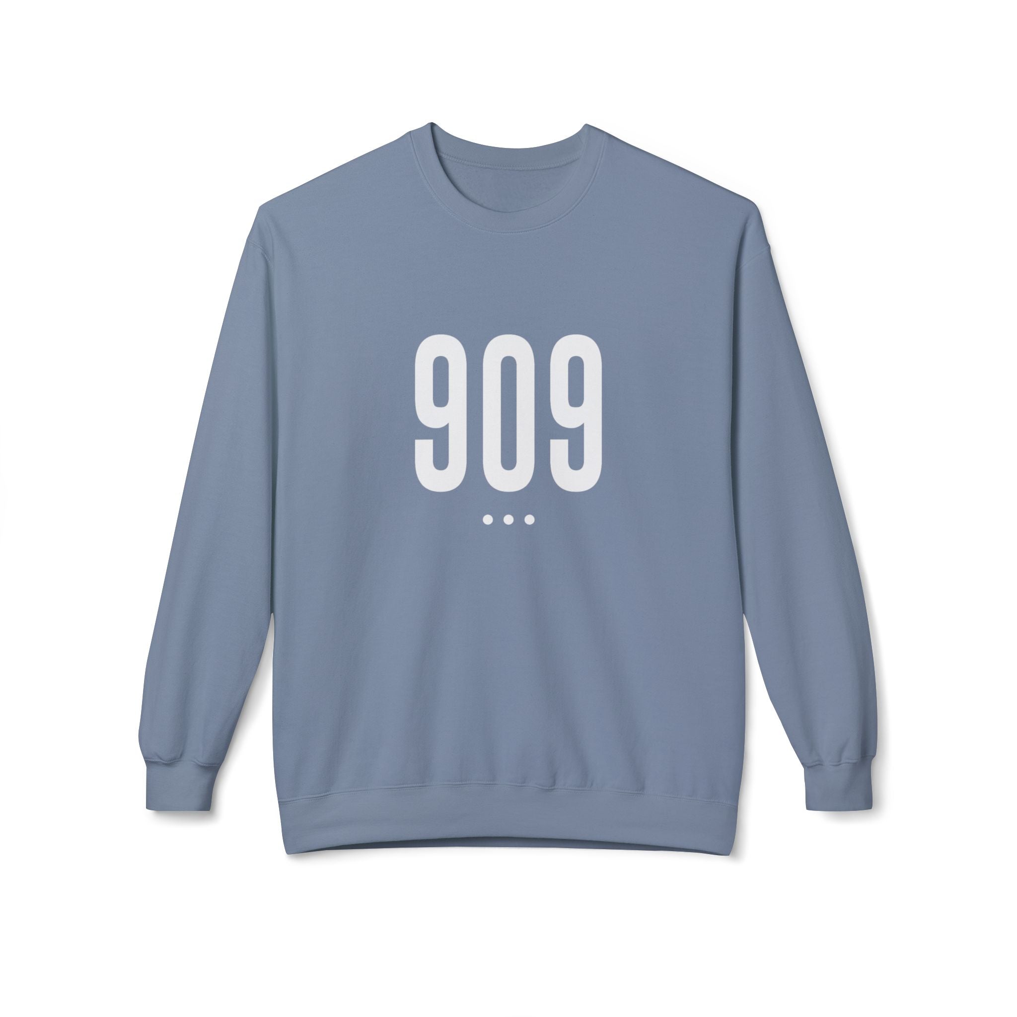 909 White Logo Front Sweatshirt