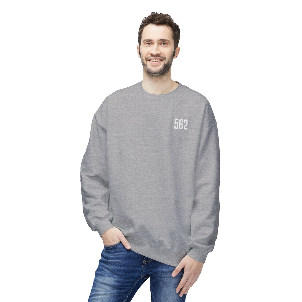 562 White Logo Unisex Crewneck Sweatshirt