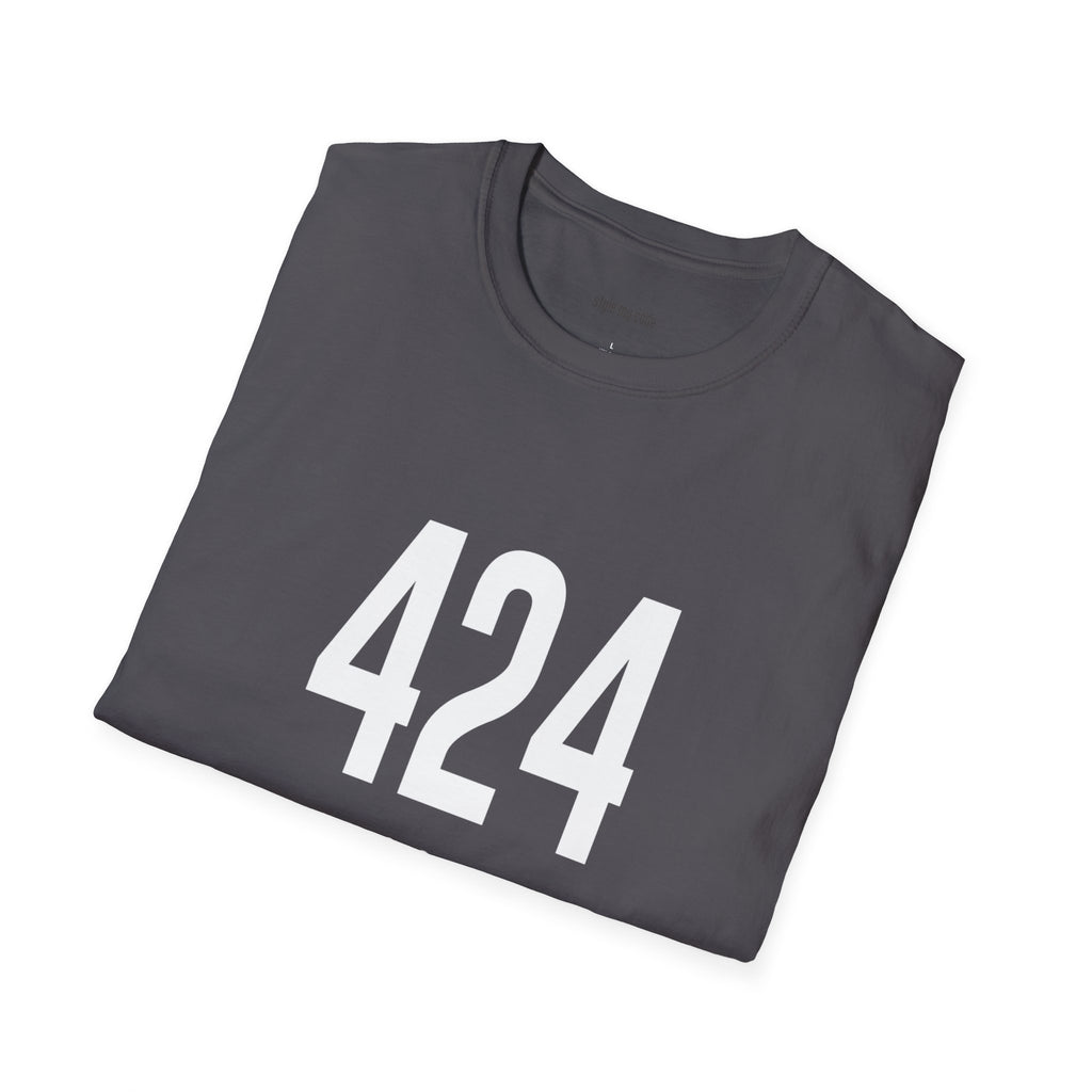 424 White Logo Front Unisex Softstyle T-Shirt