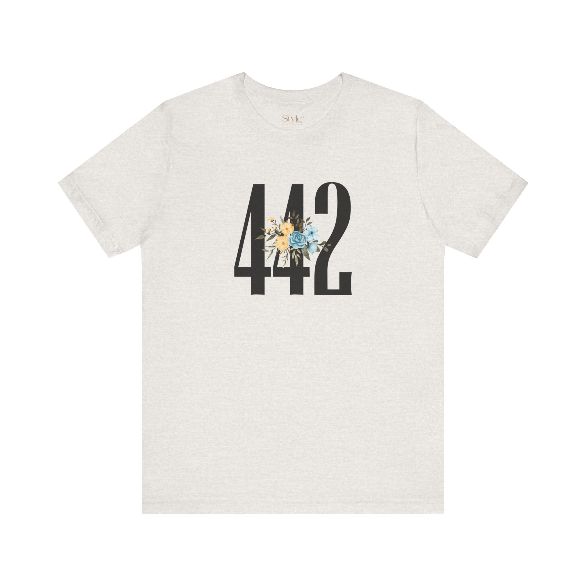 Floral 442 Unisex Tee - Casual, Gift, Birthday, Floral Design, Vintage Style