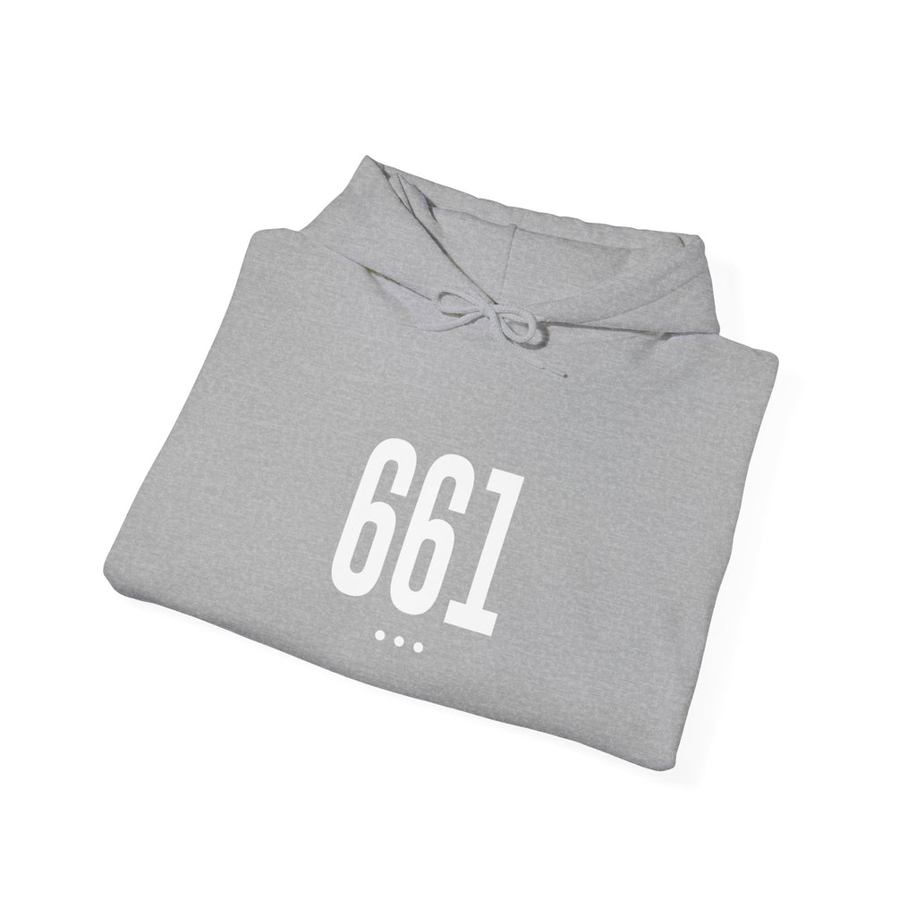 661 White Logo Front Hoodie