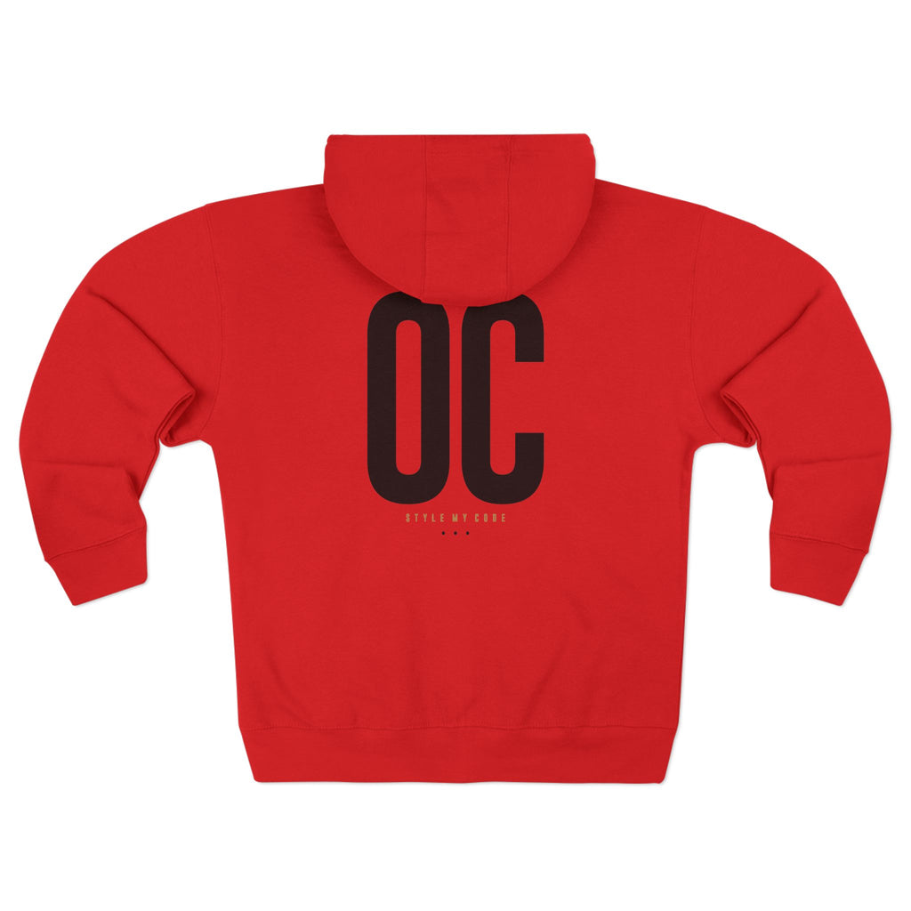 714 OC Street Style Unisex Zip Hoodie, Comfortable Layer, Great for Athleisure, Urban Fashion, Casual Wear