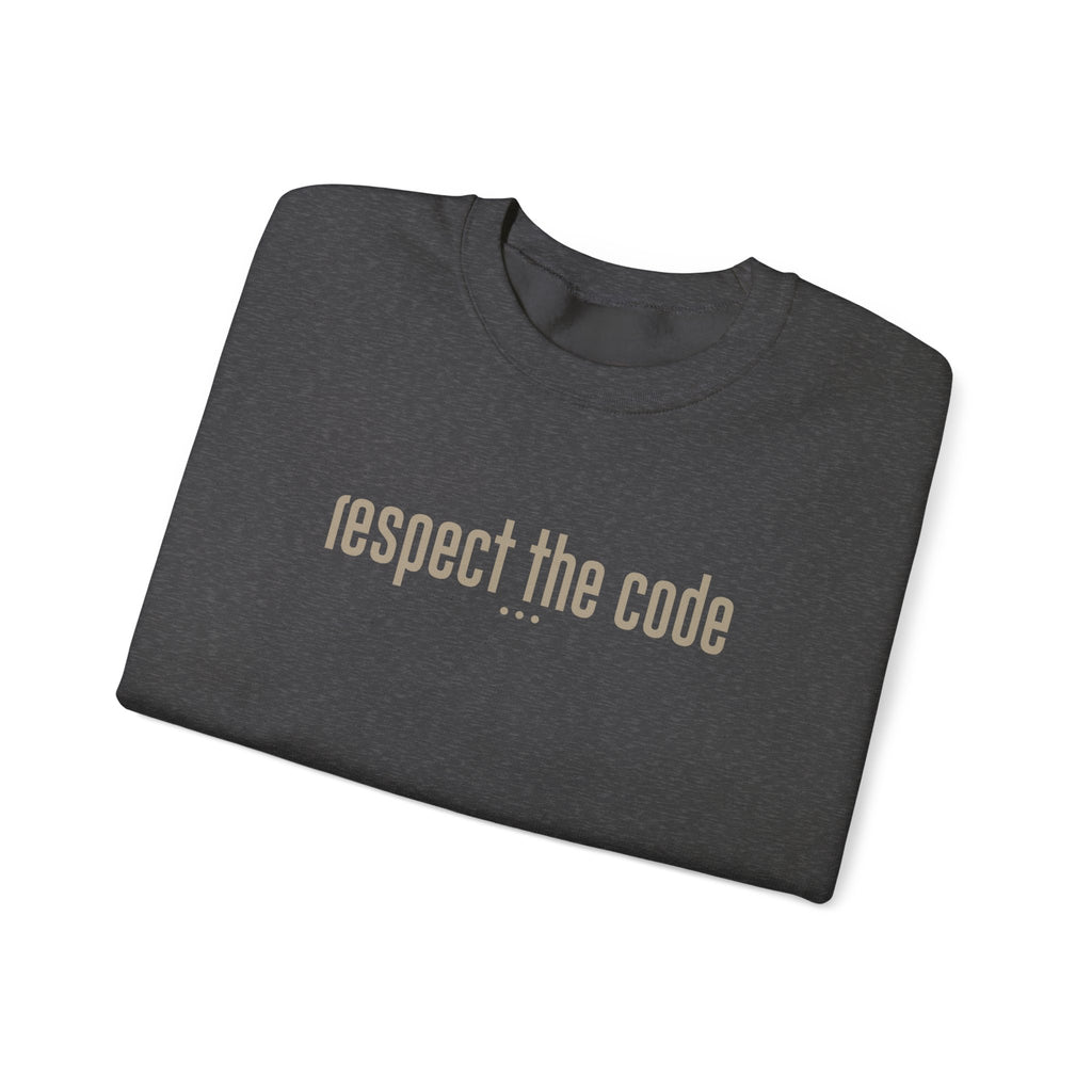 Tan "Respect the Code"  Crewneck Sweatshirt