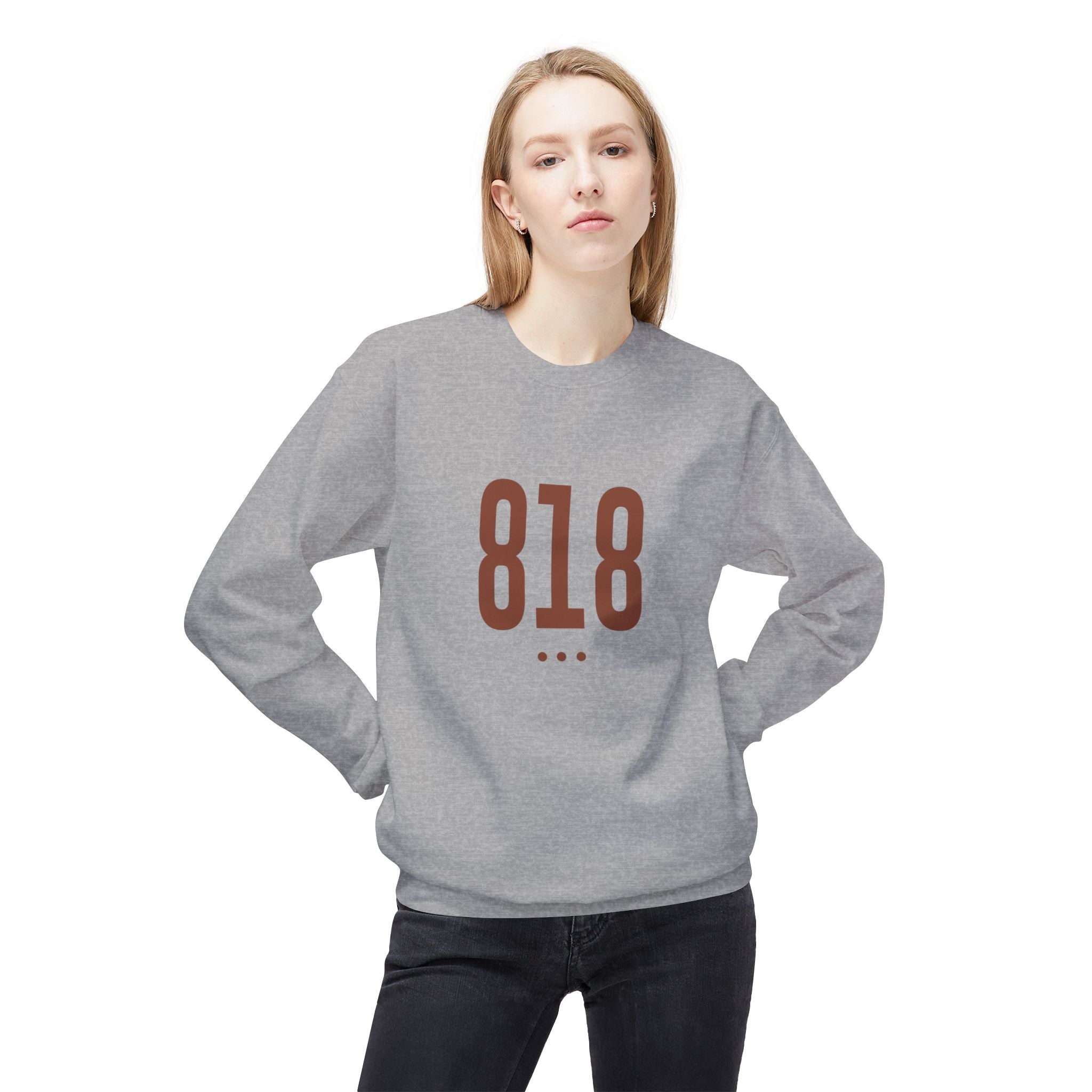 818 Logo Front Crewneck Sweatshirt