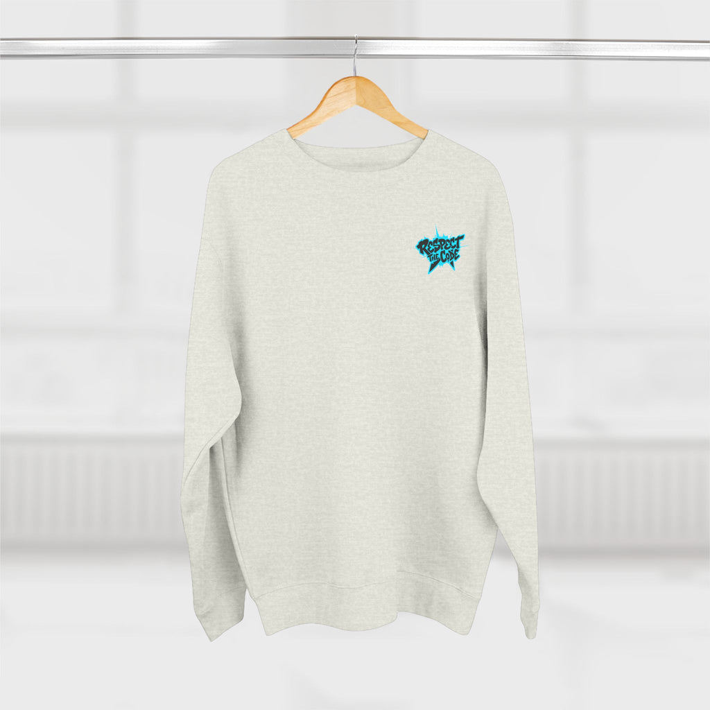 "Respect the Code" Crewneck Sweatshirt — Streetwear Graphic Pullover