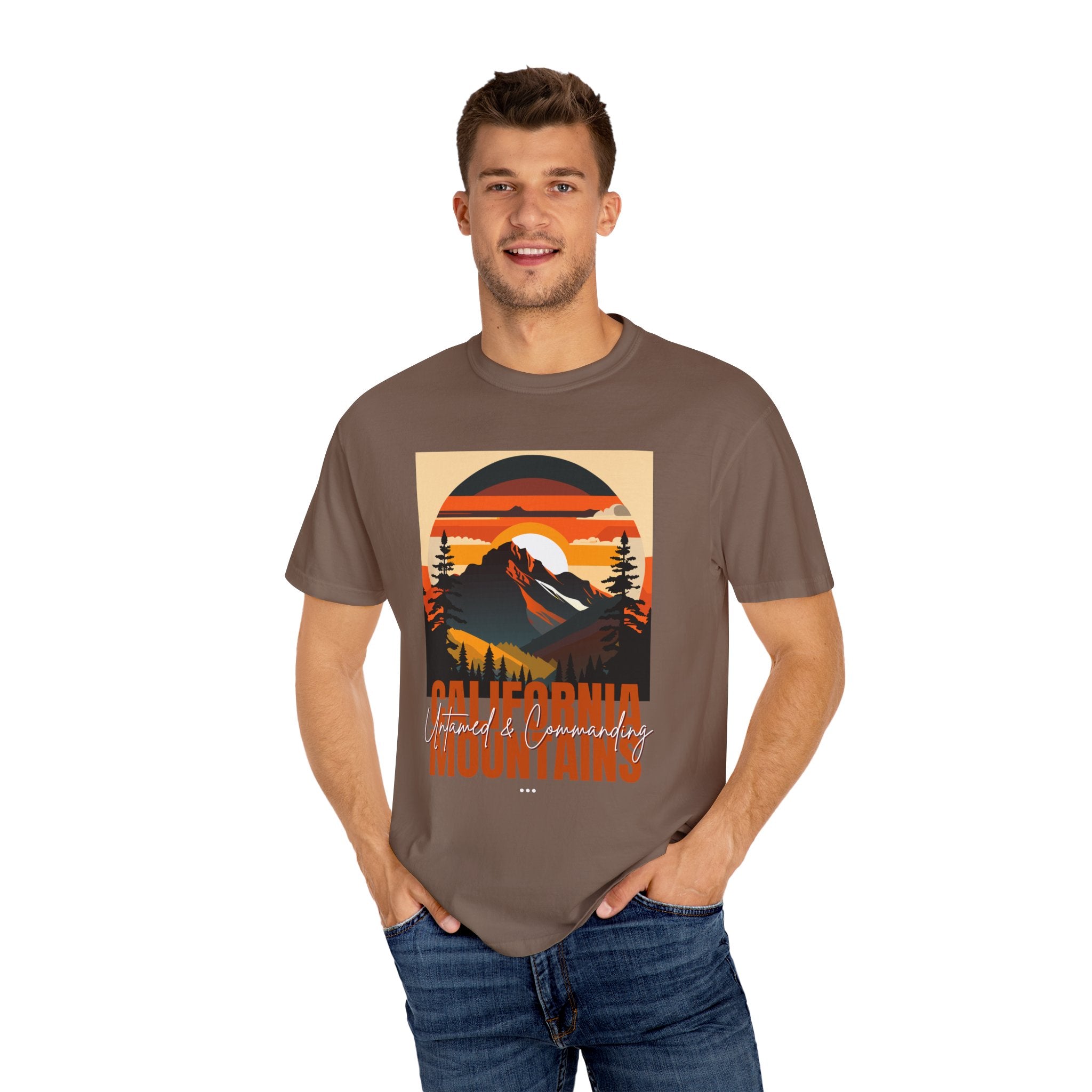 California Mountains Graphic T-Shirt - Unisex, Eco-Friendly, Perfect for Outdoor Lovers
