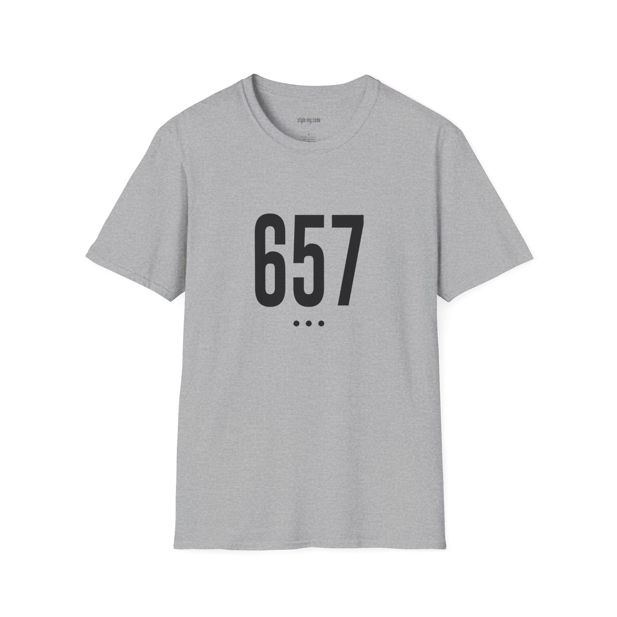 657 Black Logo Black Logo Unisex Softstyle T-Shirt