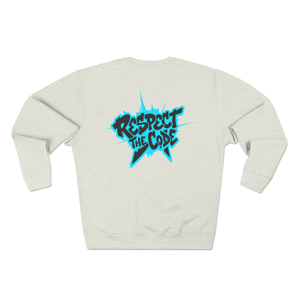 "Respect the Code" Crewneck Sweatshirt — Streetwear Graphic Pullover