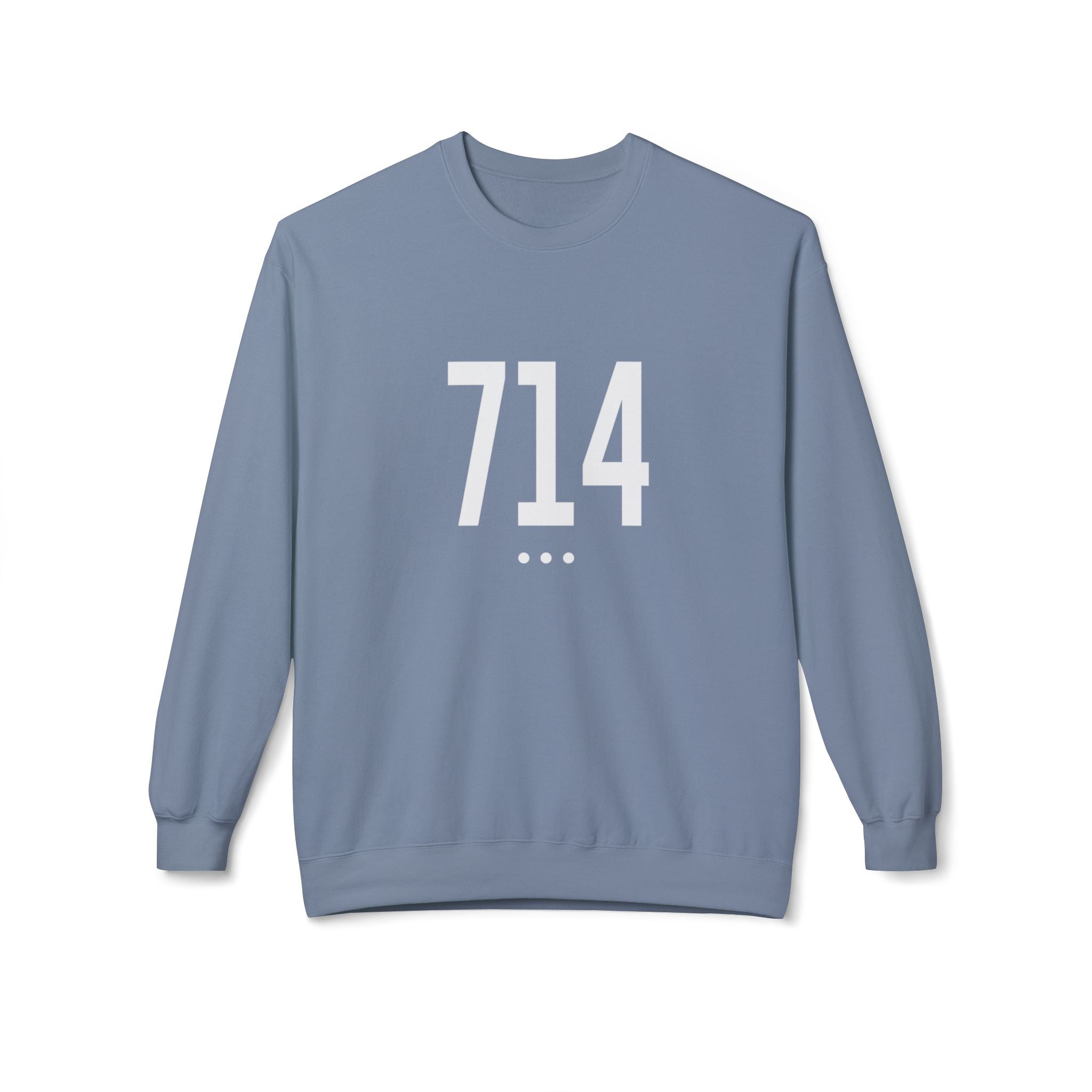 714 White Logo Front Sweatshirt