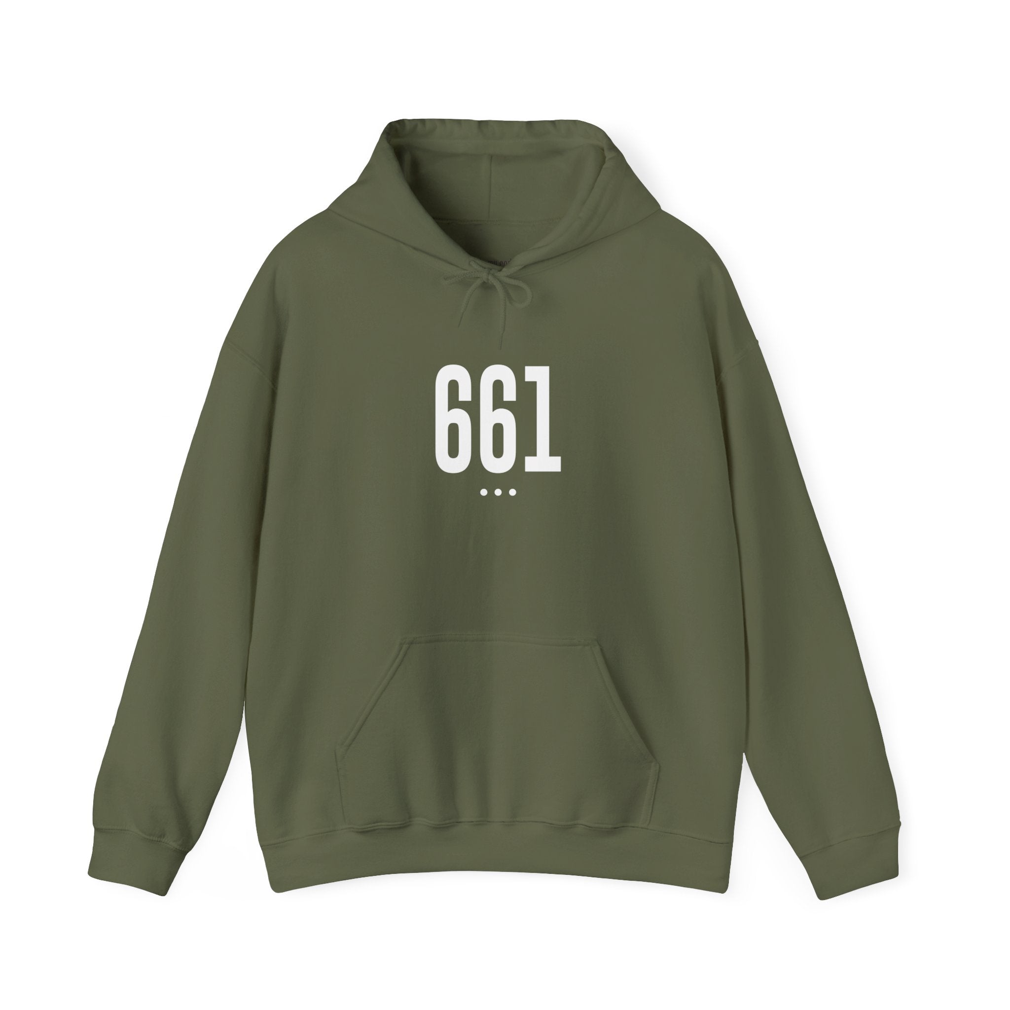 661 White Logo Front Hoodie