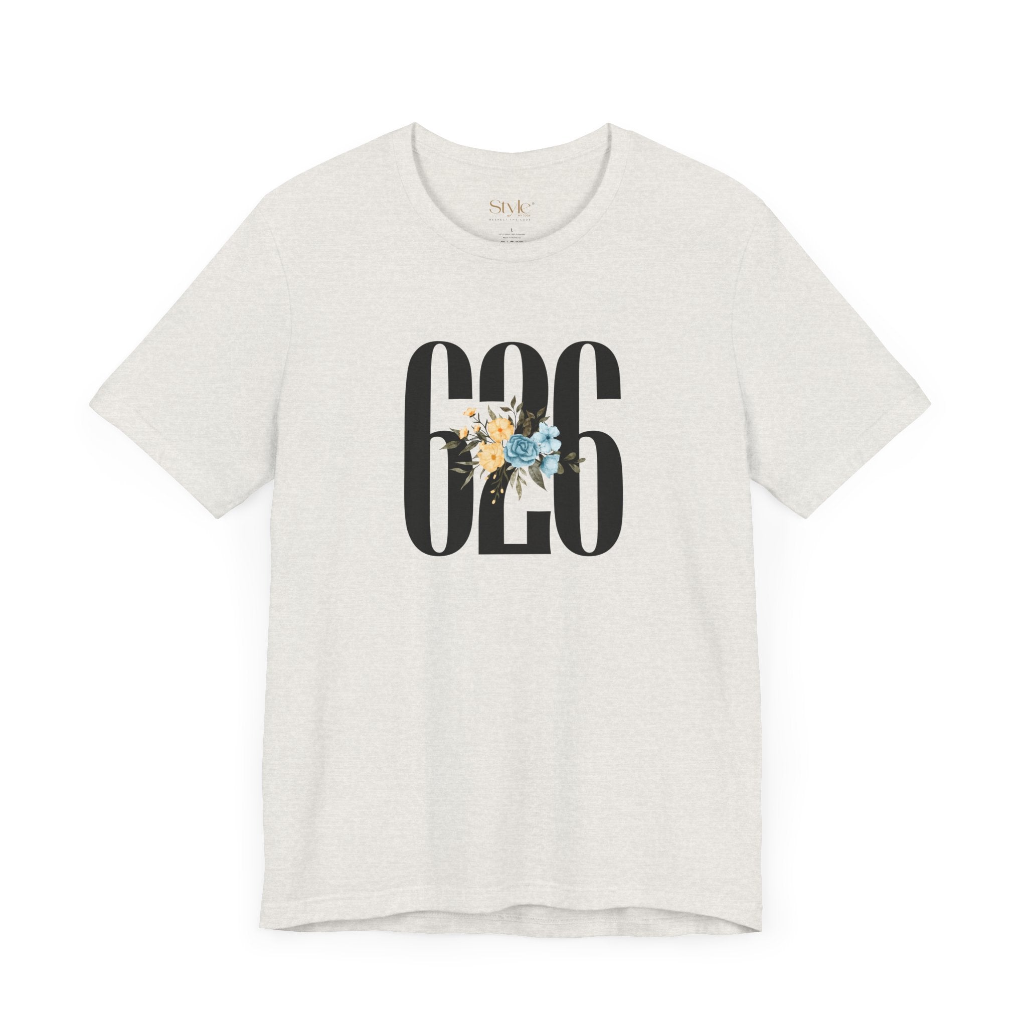 Floral 626 Unisex Tee - Casual, Gift, Birthday, Floral Design, Vintage Style