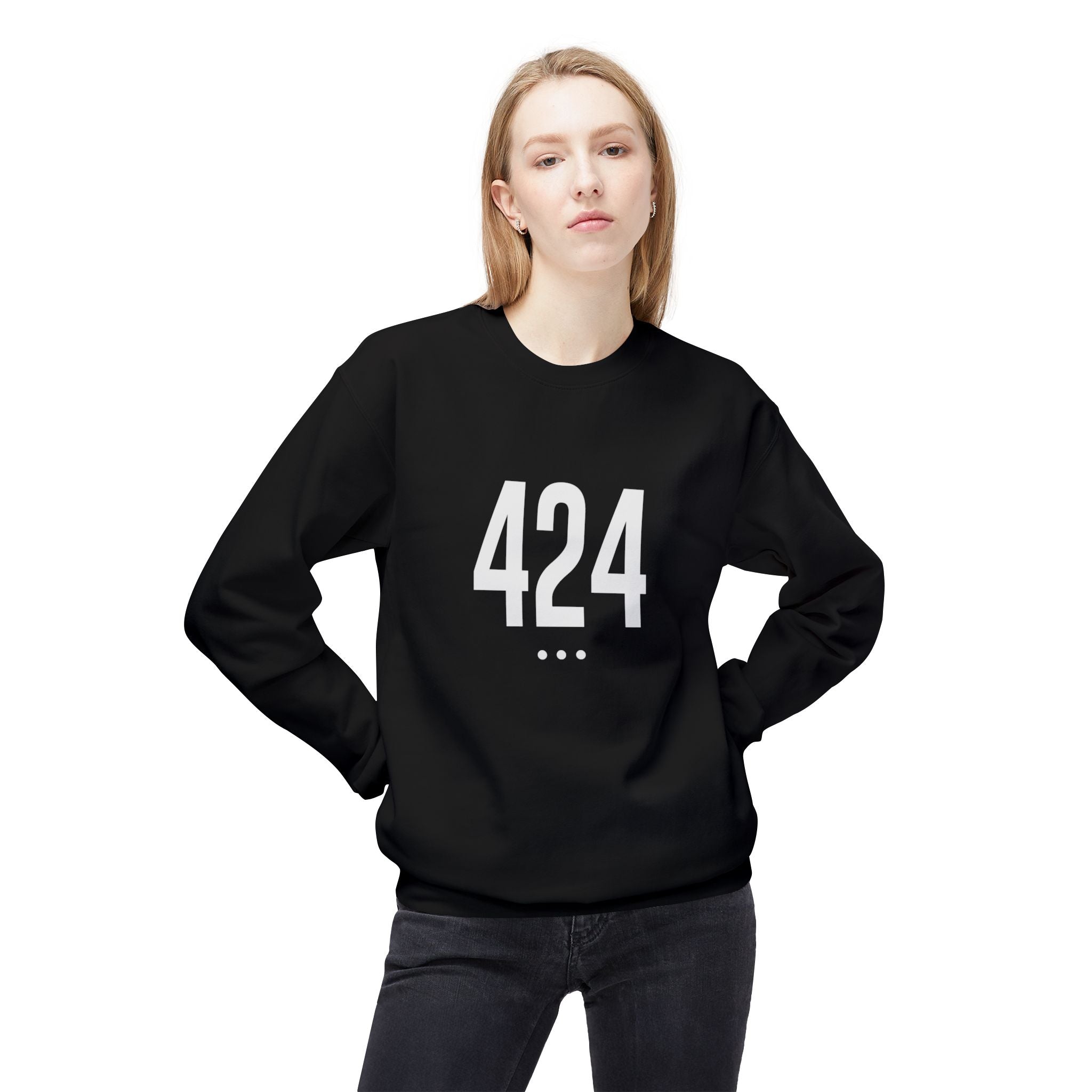 424 White Logo Front Unisex Sweatshirt