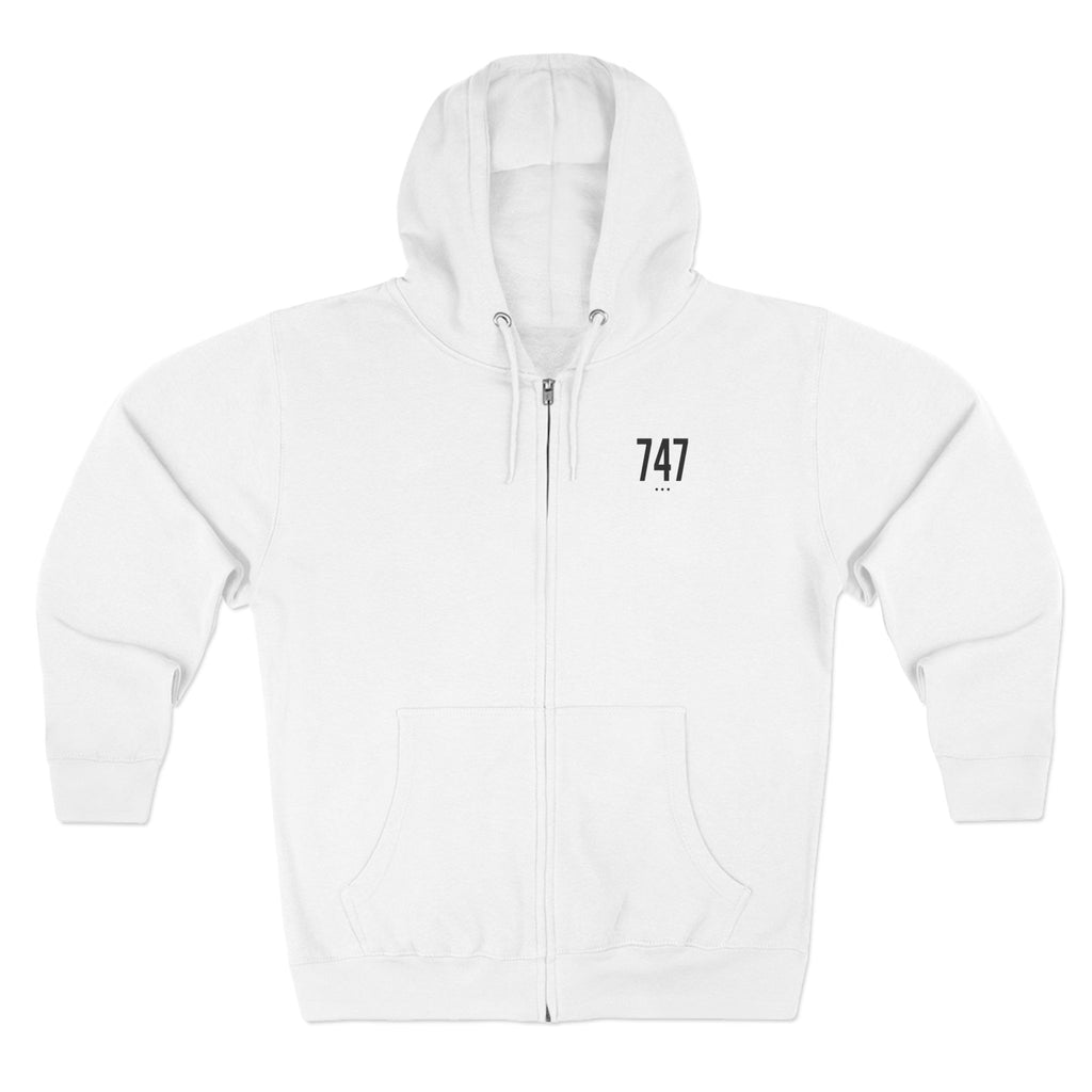 747 LA Street Style Unisex Zip Hoodie, Comfortable Layer, Great for Athleisure, Urban Fashion, Casual Wear