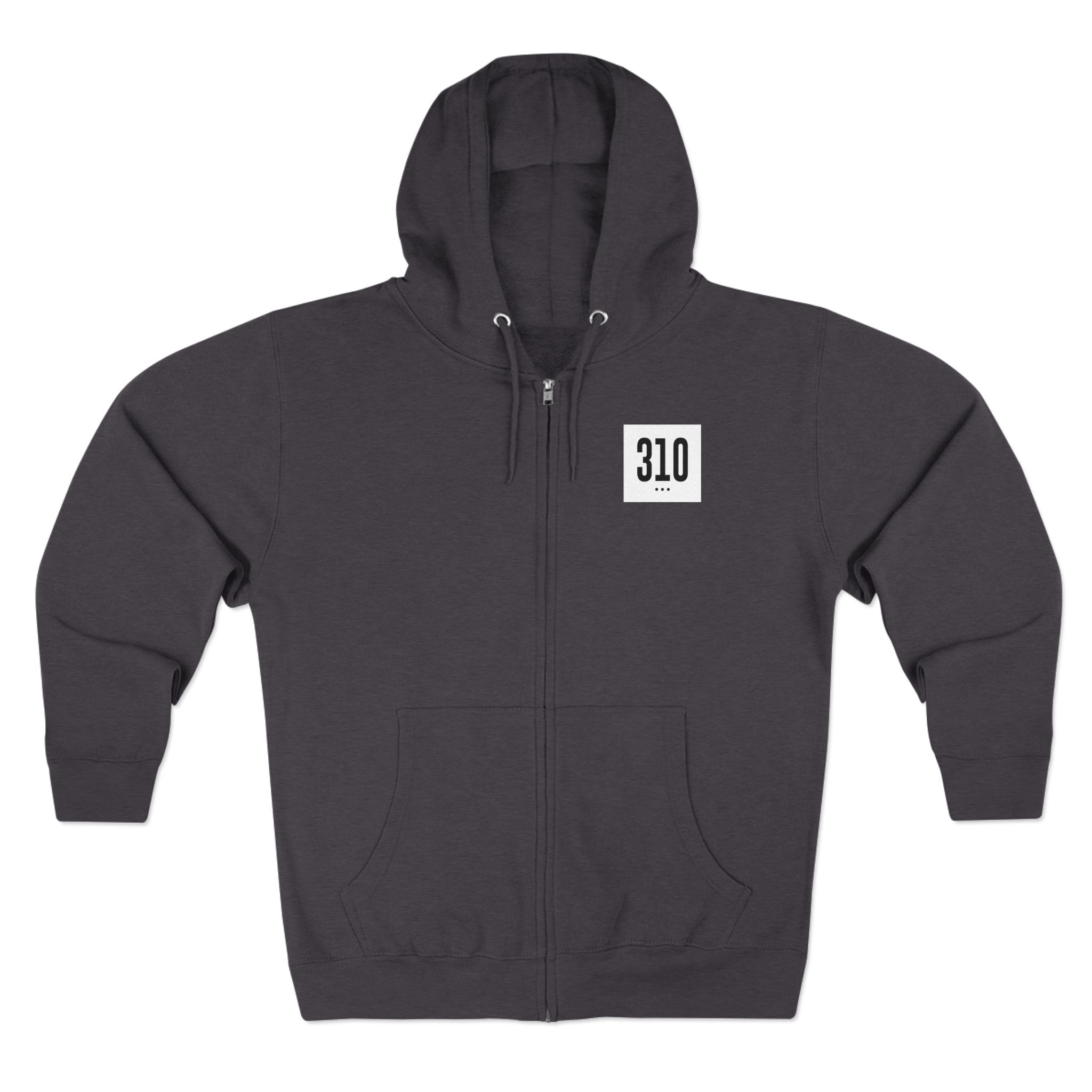 310 LA Street Style Unisex Zip Hoodie, Comfortable Layer, Great for Athleisure, Urban Fashion, Casual Wear