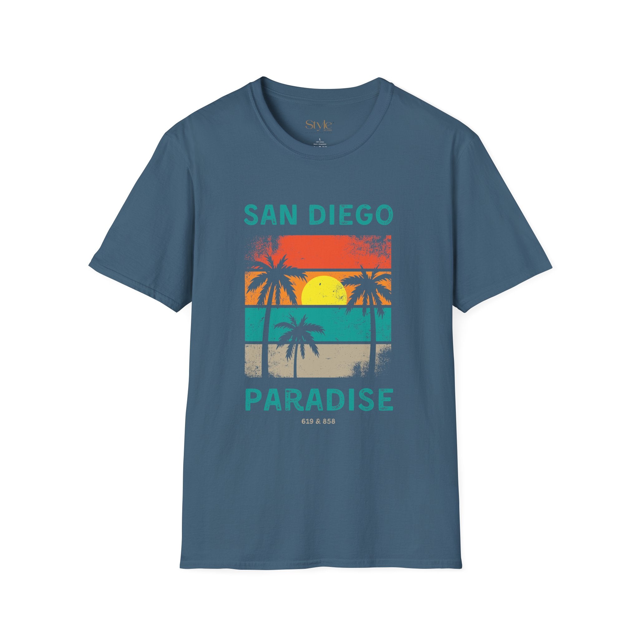San Diego Paradise Unisex Softstyle T-Shirt, Summer Vibe Tee, Beach Lover Gift, Vacation Apparel, Casual Wear, Travel T-Shirt