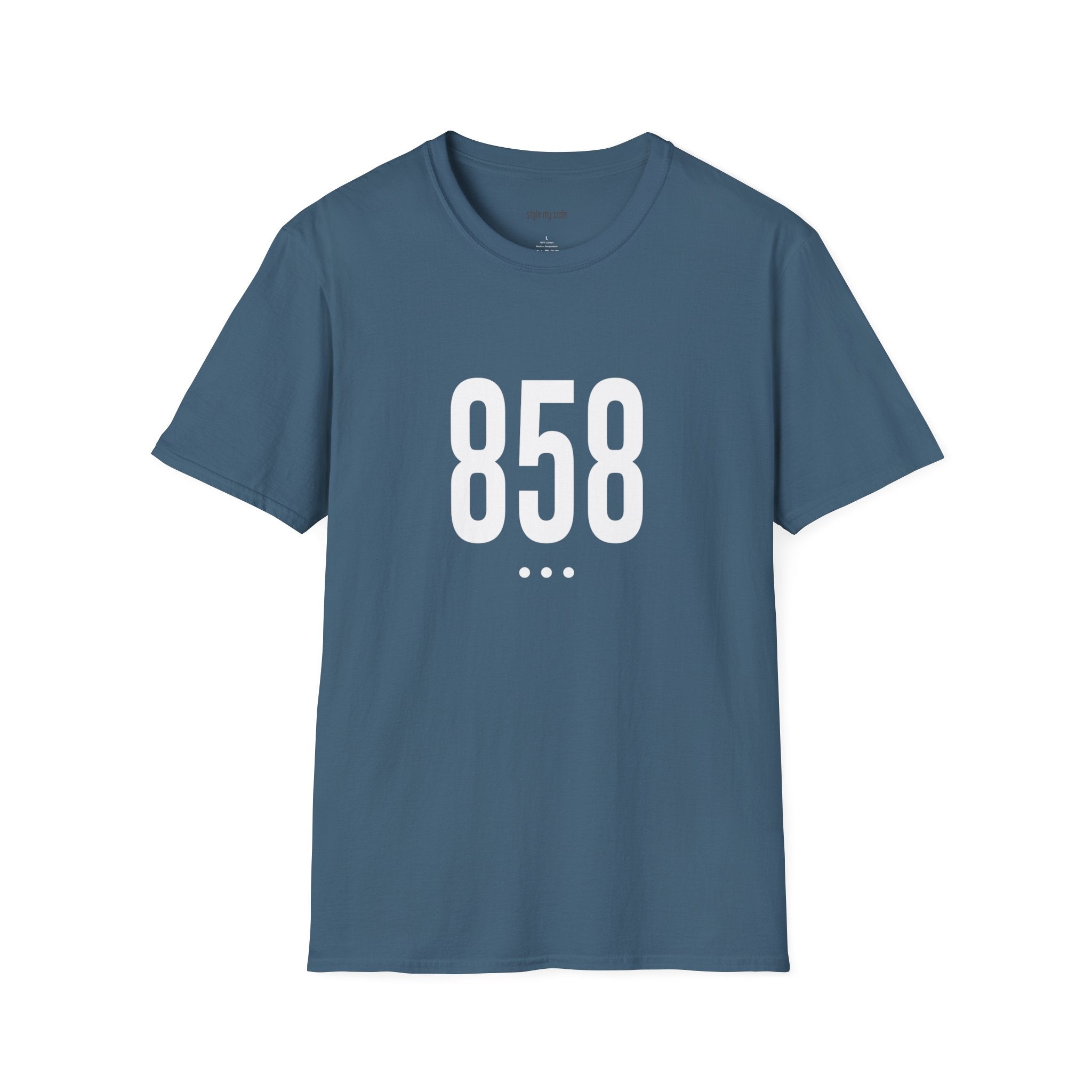 858 White Logo Front Soft-style T-Shirt