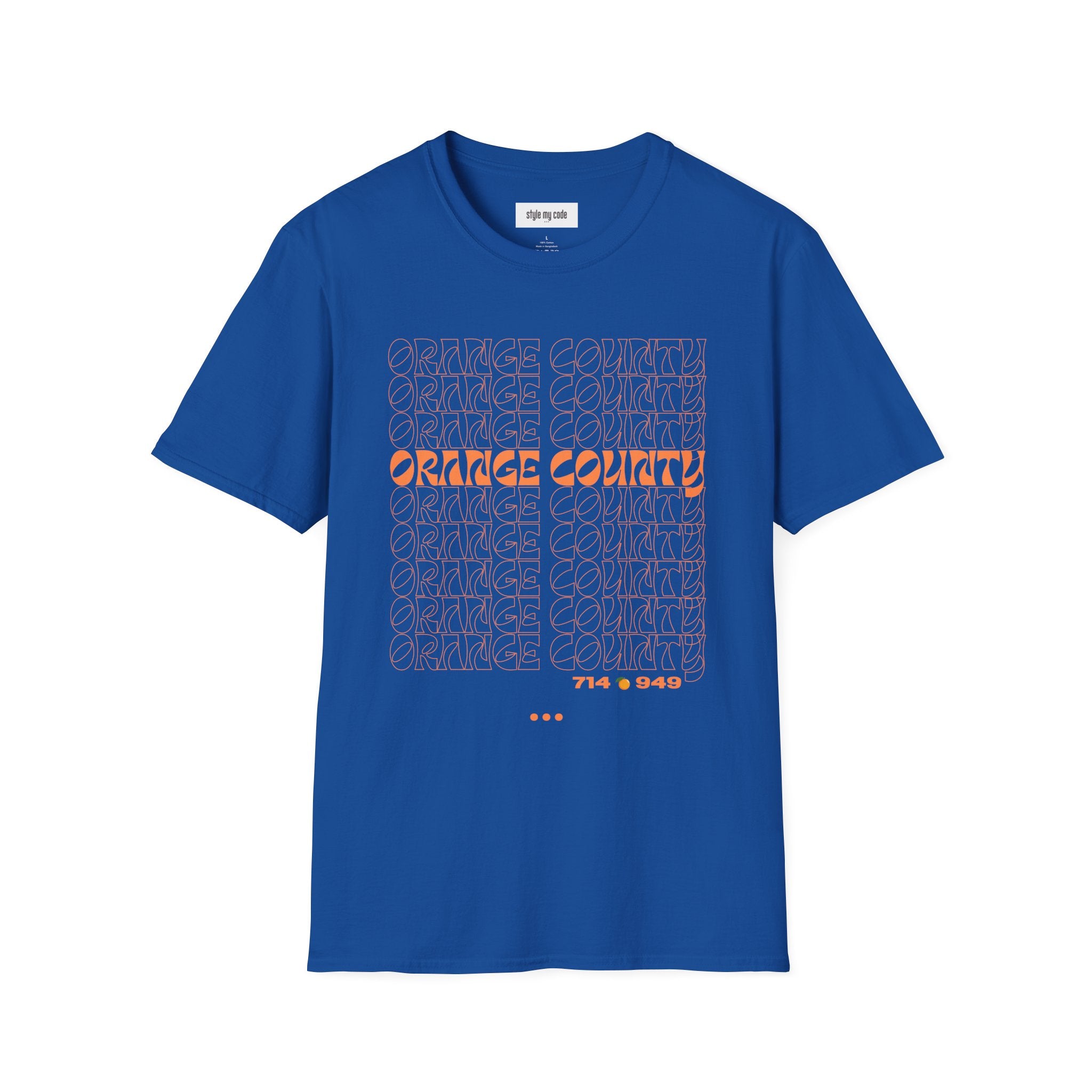 Unisex Softstyle T-Shirt - Retro Orange County Graphic Tee