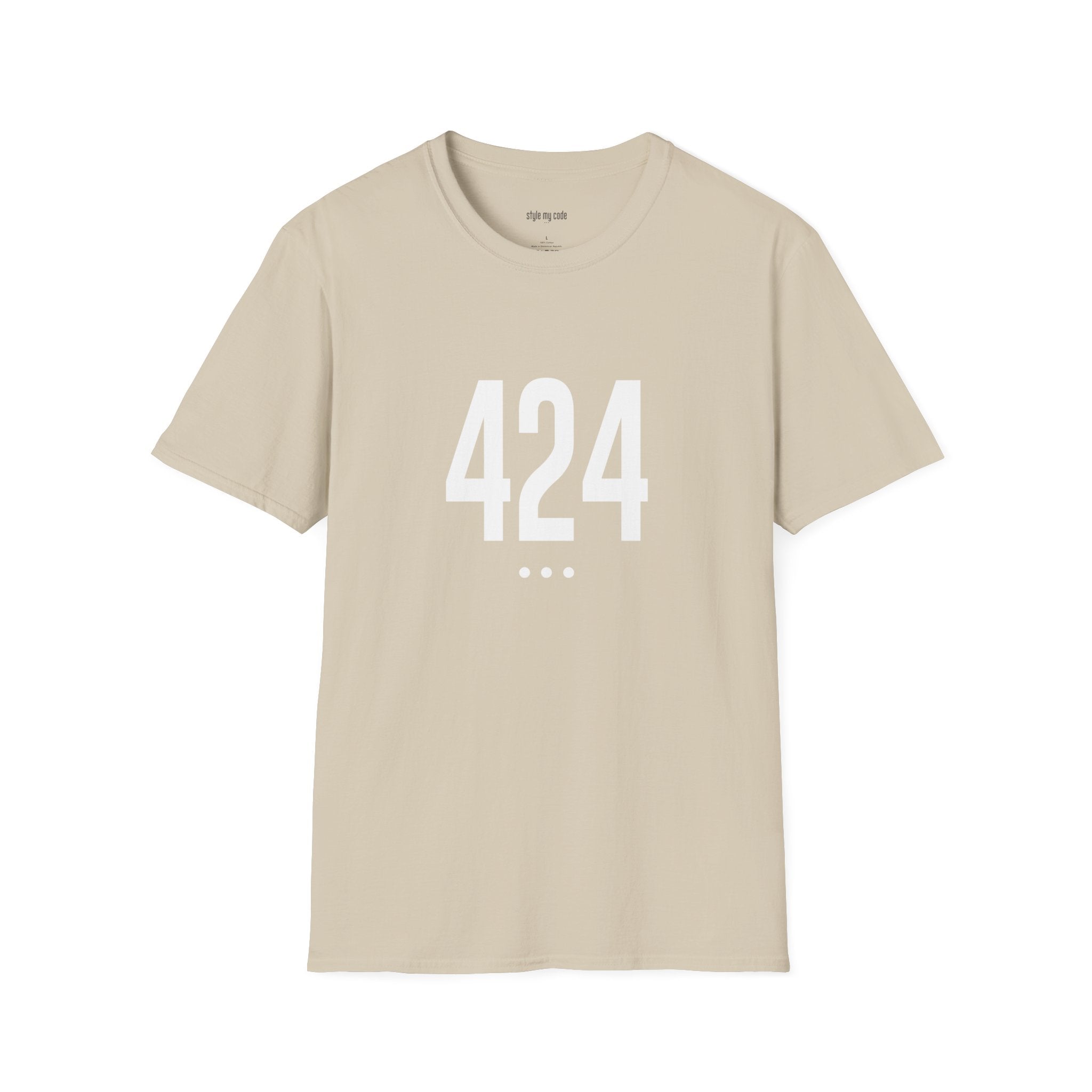424 White Logo Front Unisex Softstyle T-Shirt