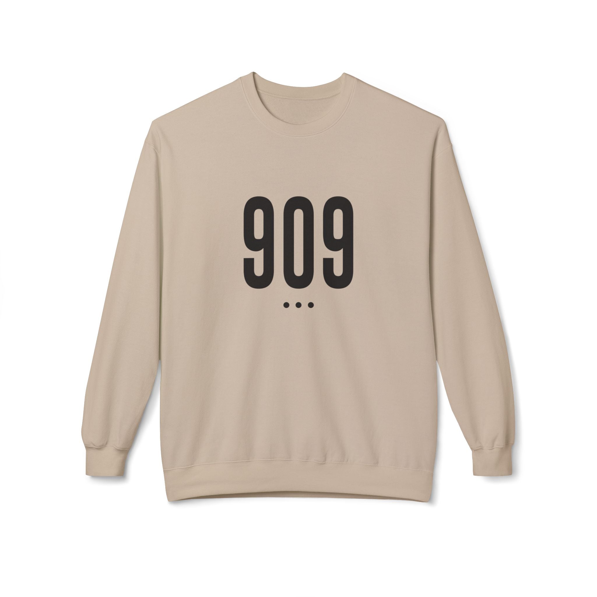 909 Black Logo Front Crewneck Sweatshirt