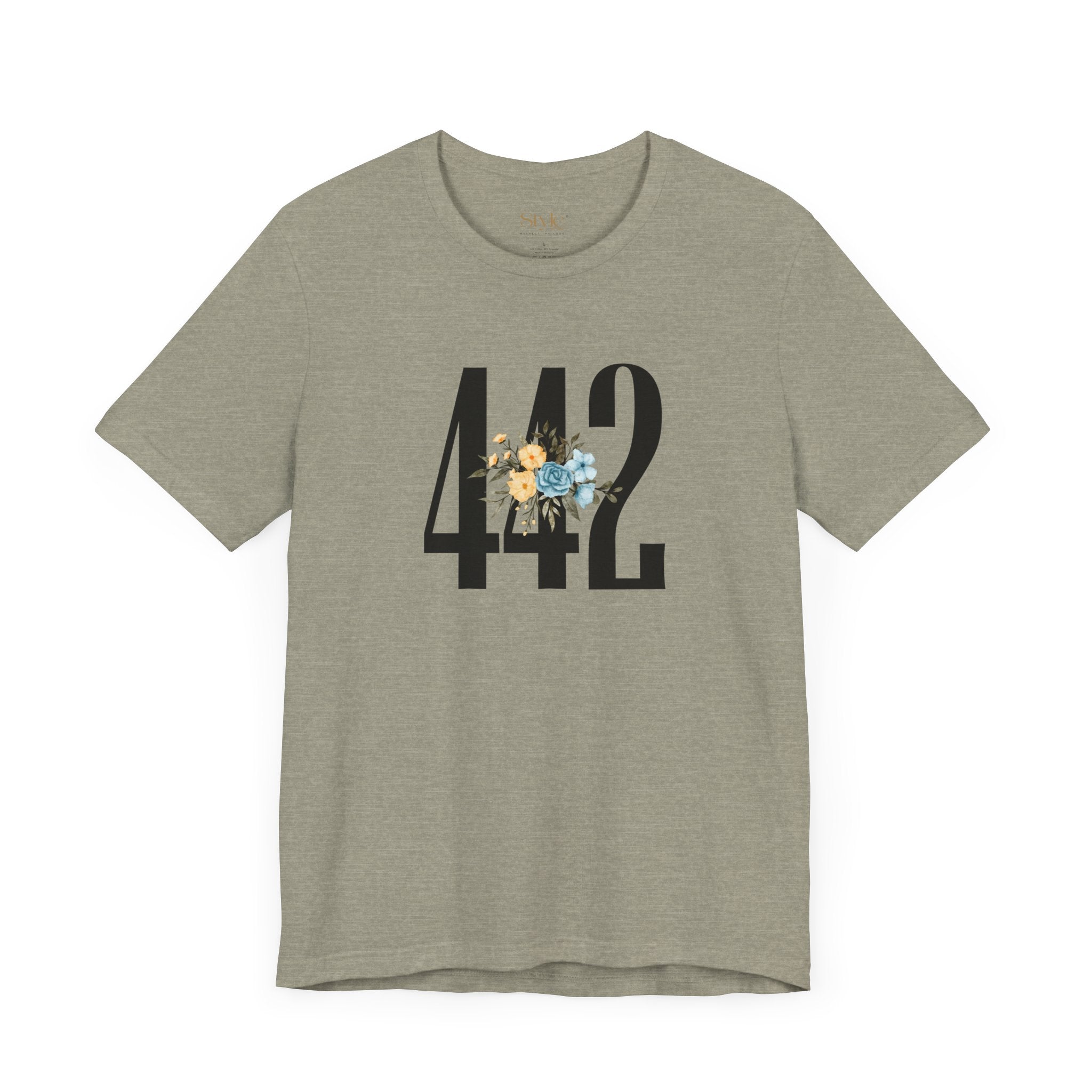 Floral 442 Unisex Tee - Casual, Gift, Birthday, Floral Design, Vintage Style