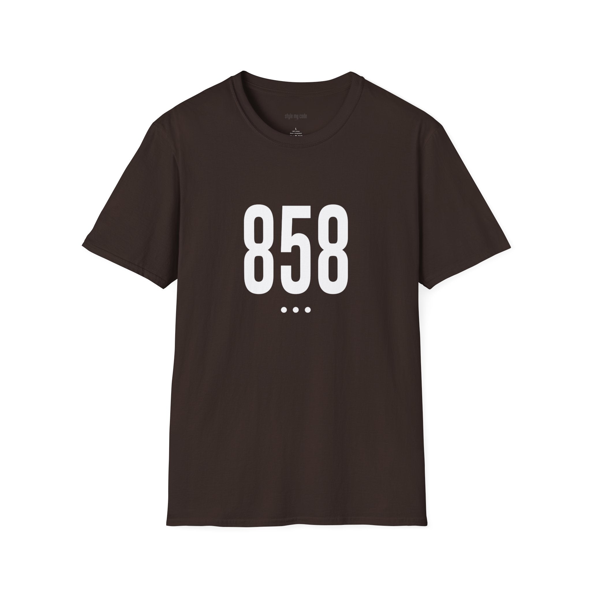 858 White Logo Front Soft-style T-Shirt