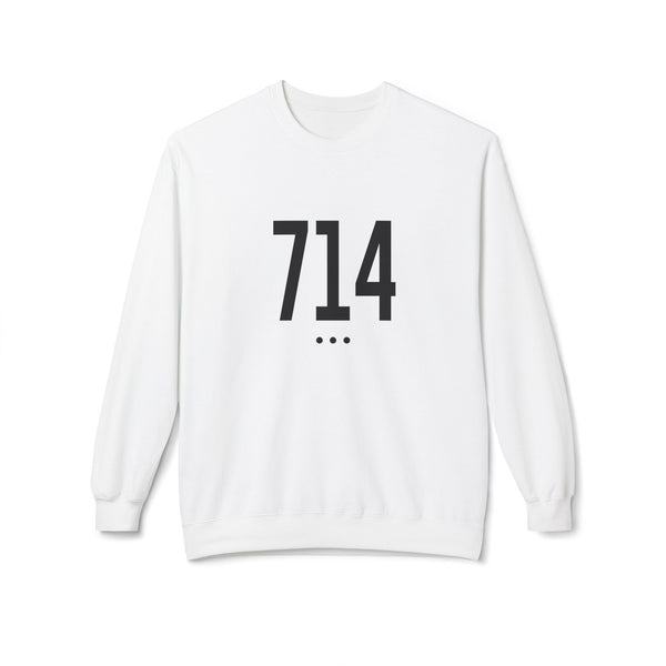 714 Black Logo Front Sweatshirt