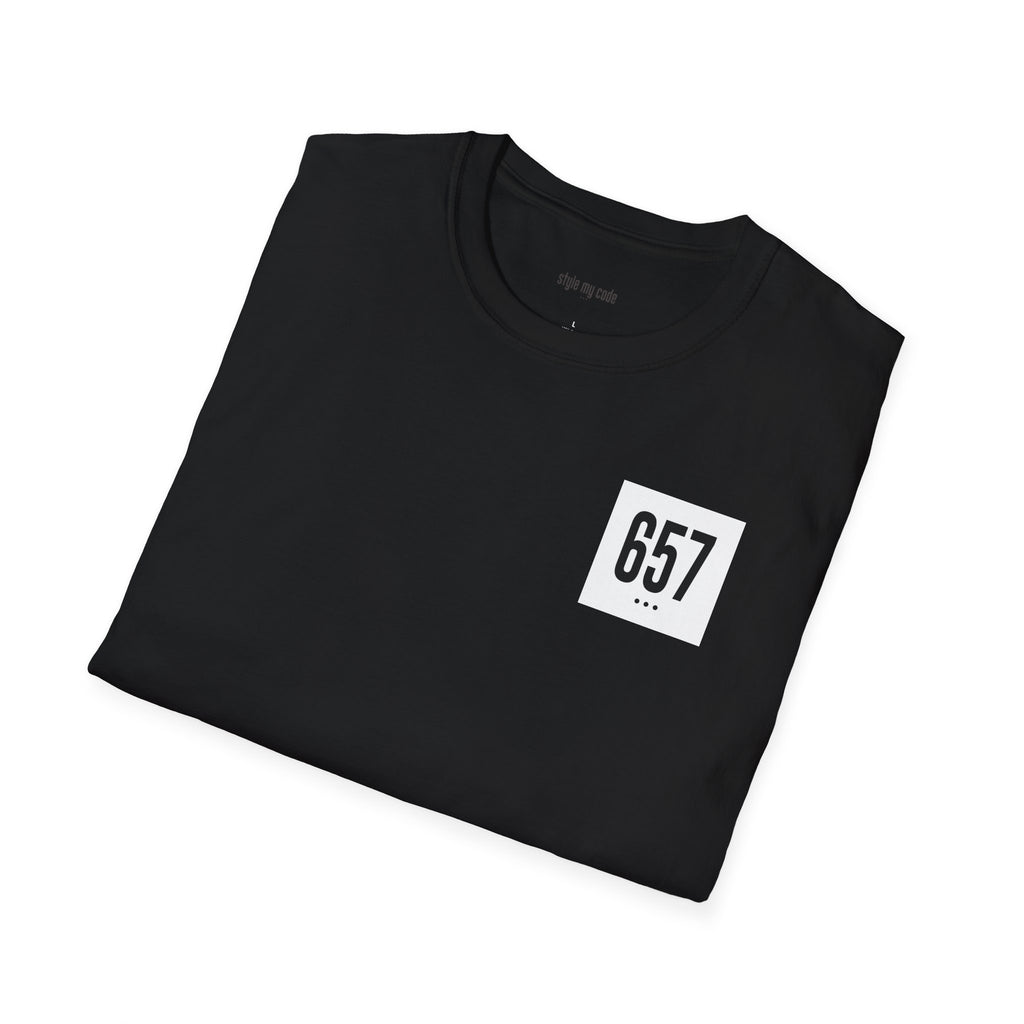 657 Black Logo Unisex Softstyle T-Shirt