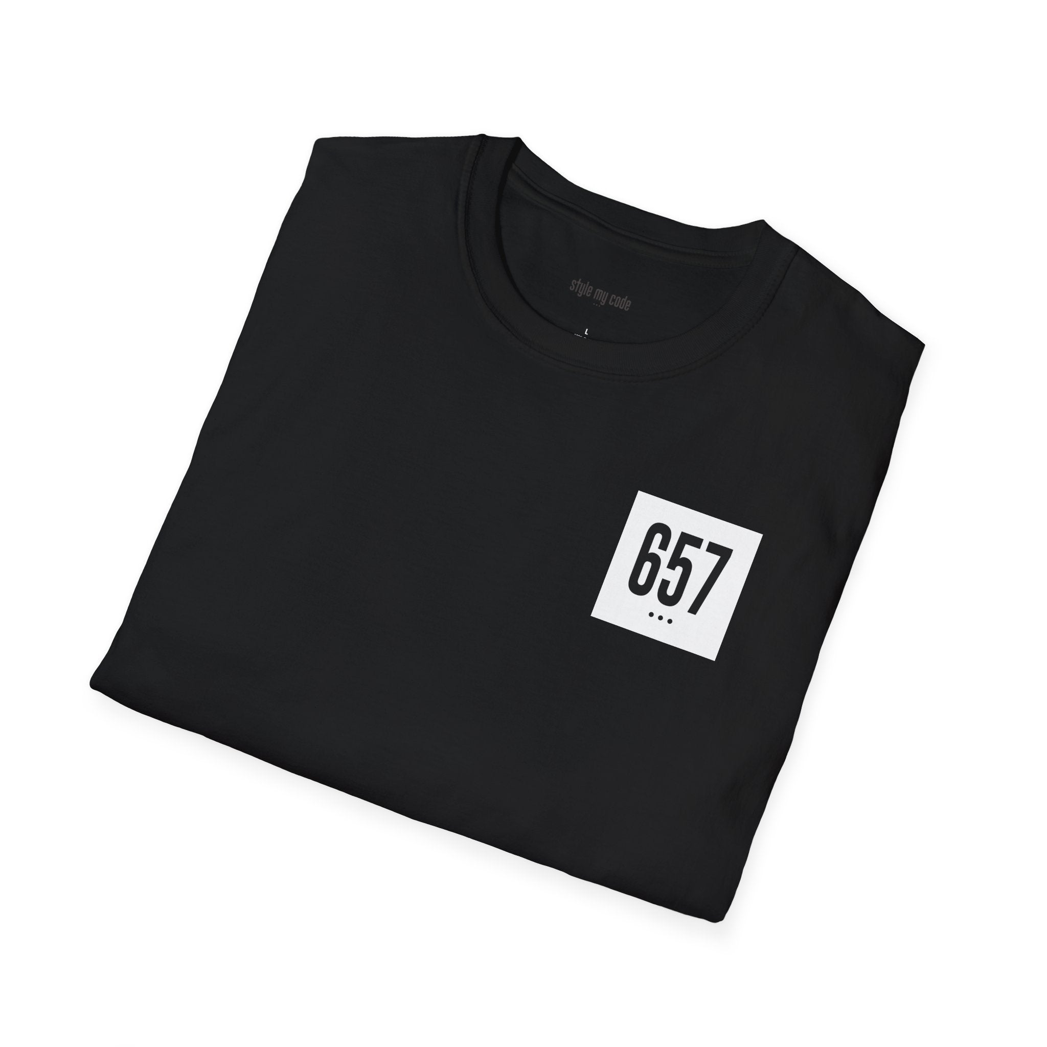 657 Black Logo Unisex Softstyle T-Shirt