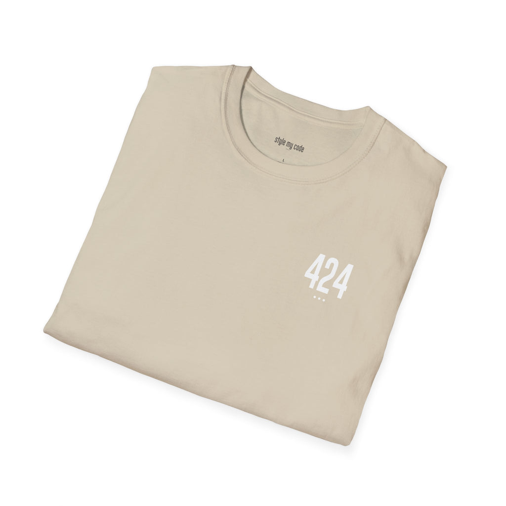 424 White Logo Unisex Softstyle T-Shirt